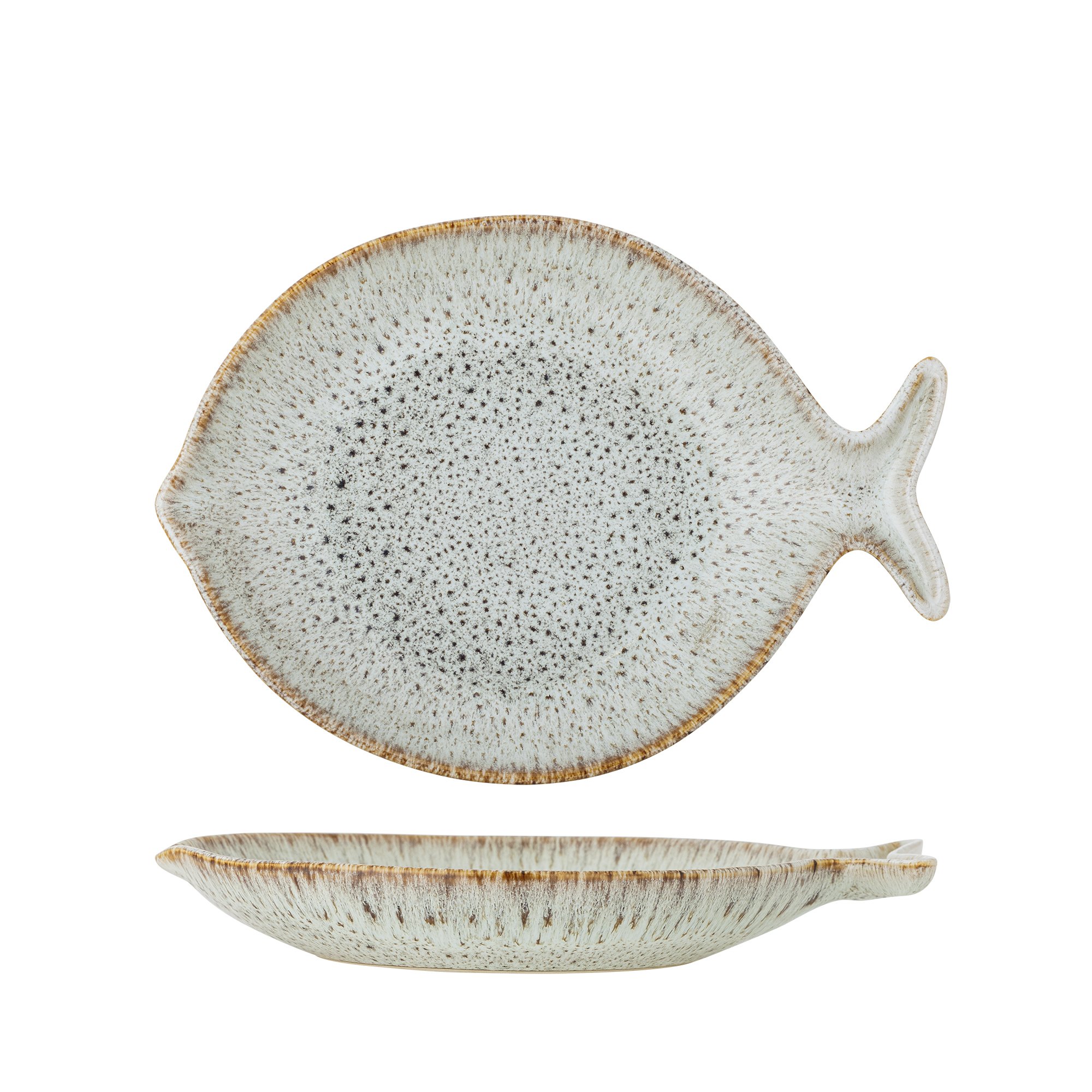 Fleur Serving Plate, Nature, Stoneware