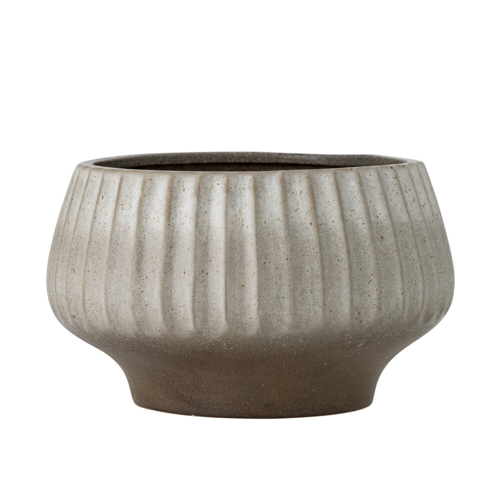 Assie Flowerpot, Grey, Stoneware