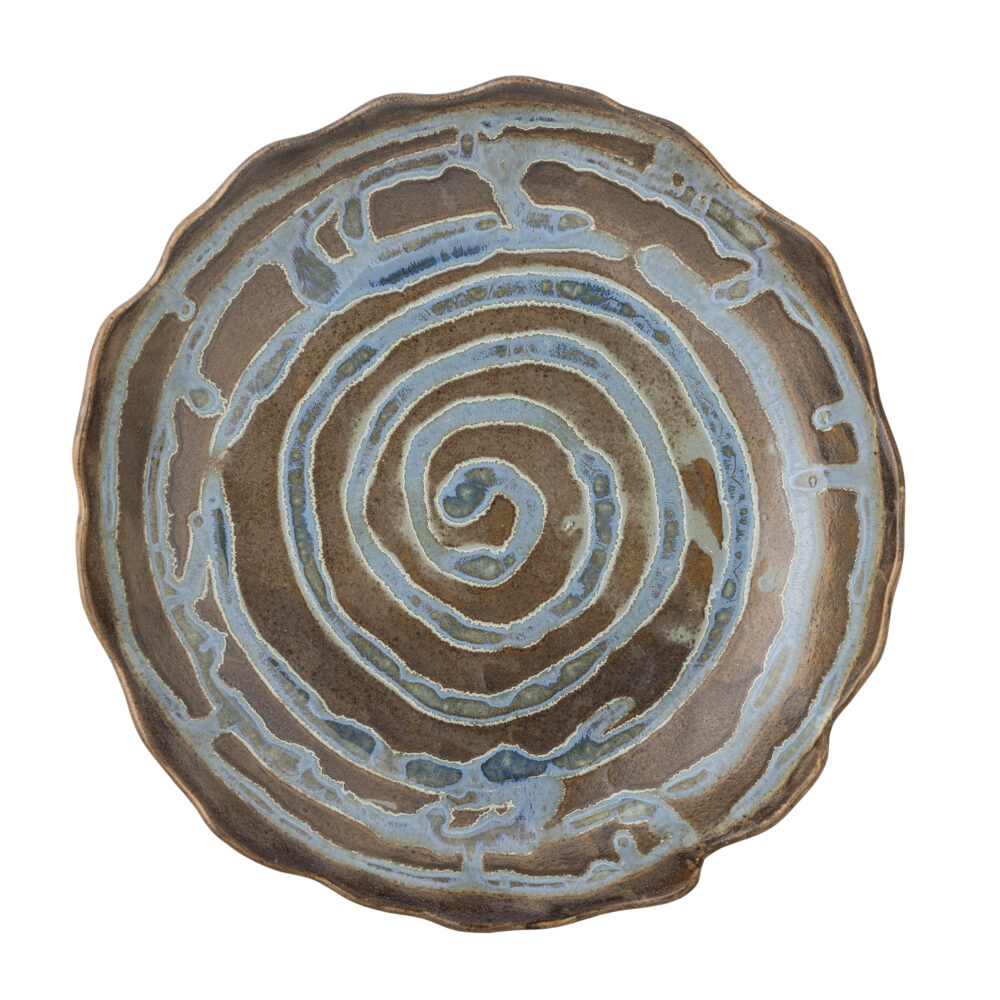 Marjorie Tray, Blue, Stoneware - Image 3