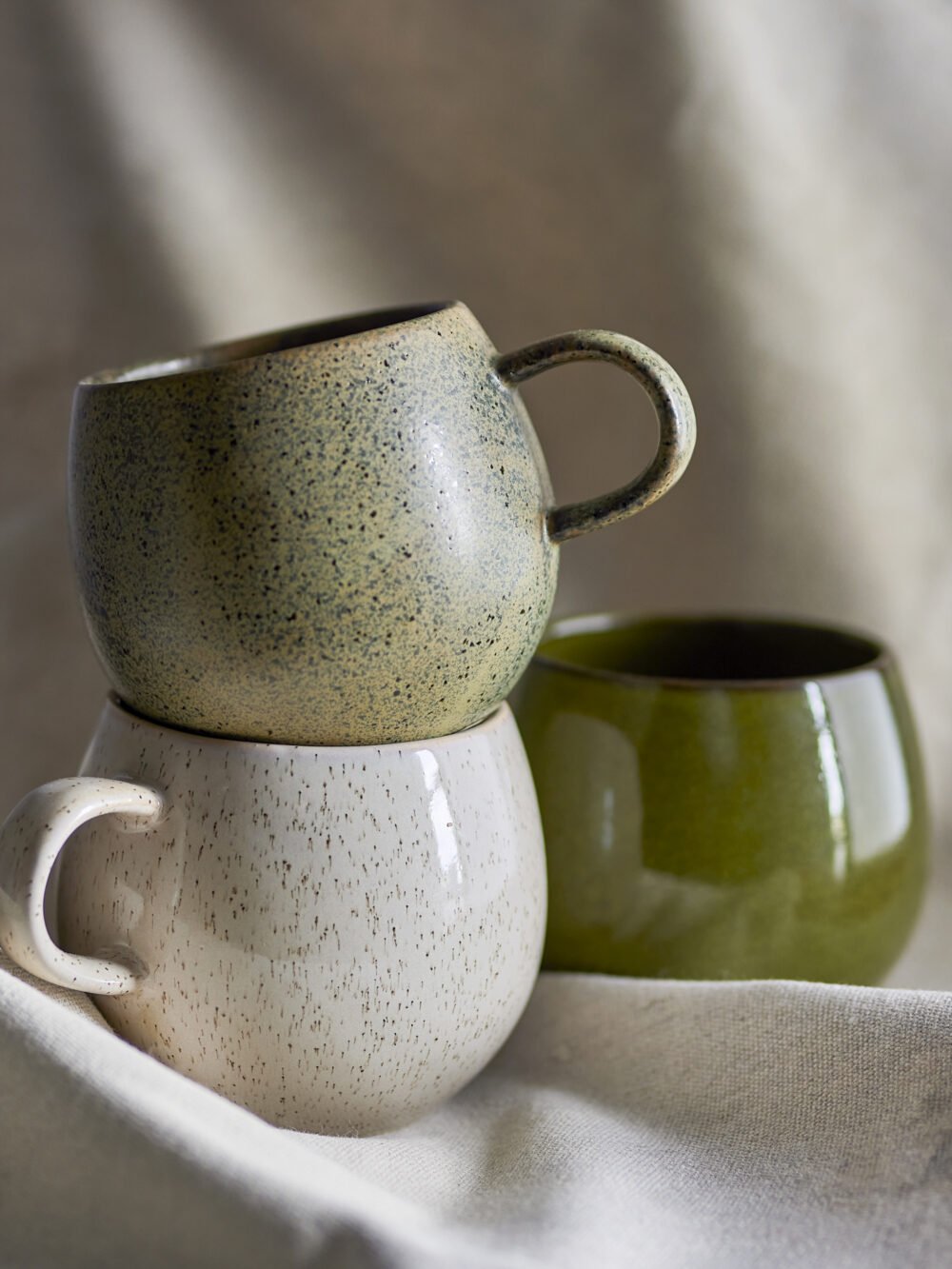 Addison Mug, Green, Stoneware - Image 5
