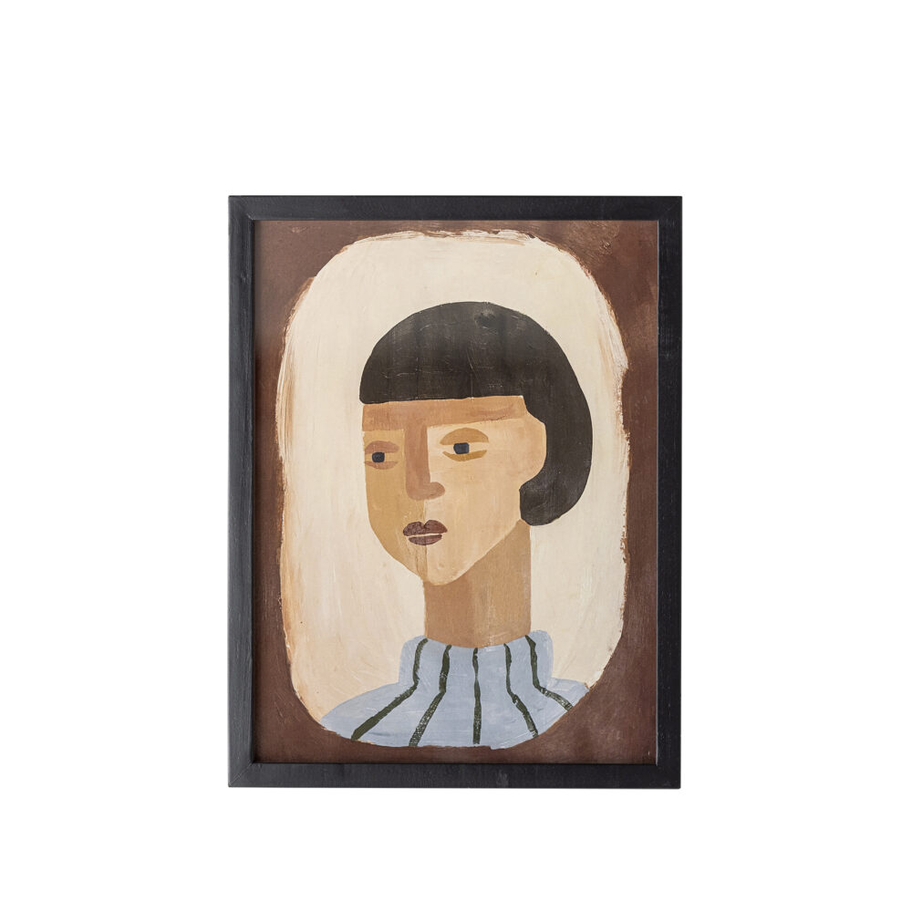 Amanda Illustration w/ Frame, Brown, Firwood