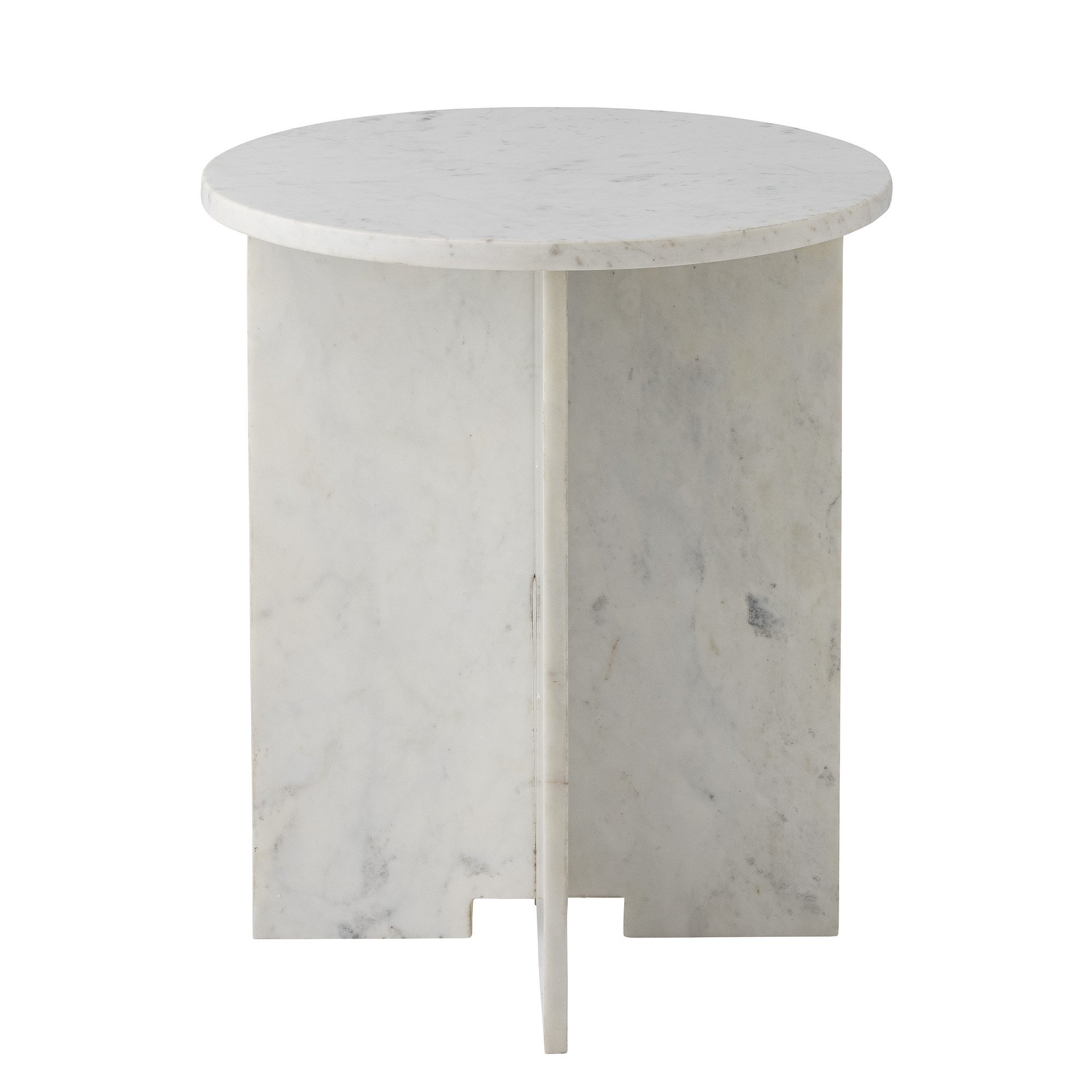 Jasmia Side Table, White, Marble - Image 2