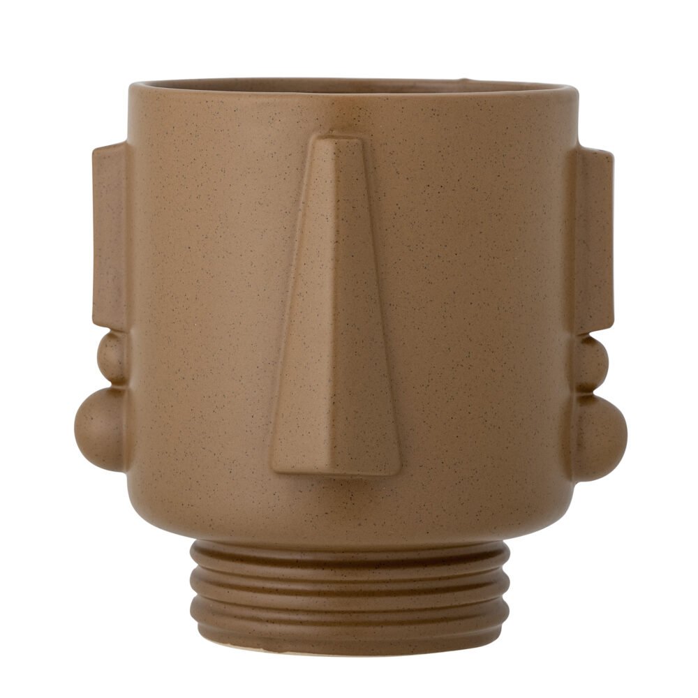 Guxim Flowerpot, Brown, Stoneware