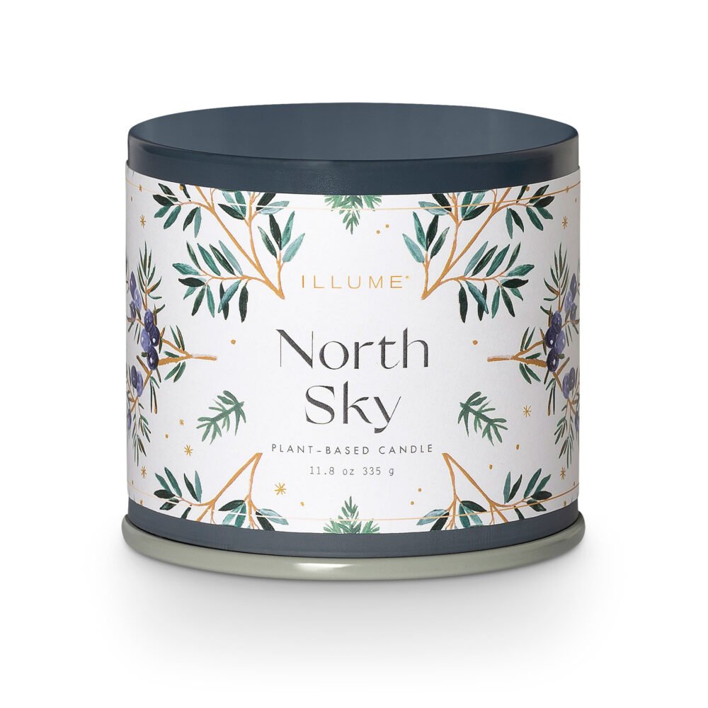 North Sky Vanity Tin Candle, Blue,