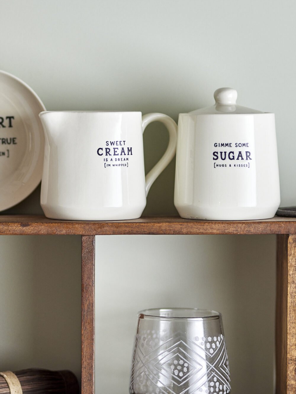 Wendy Milk Jug & Sugar Bowl, White, Stoneware - Image 3
