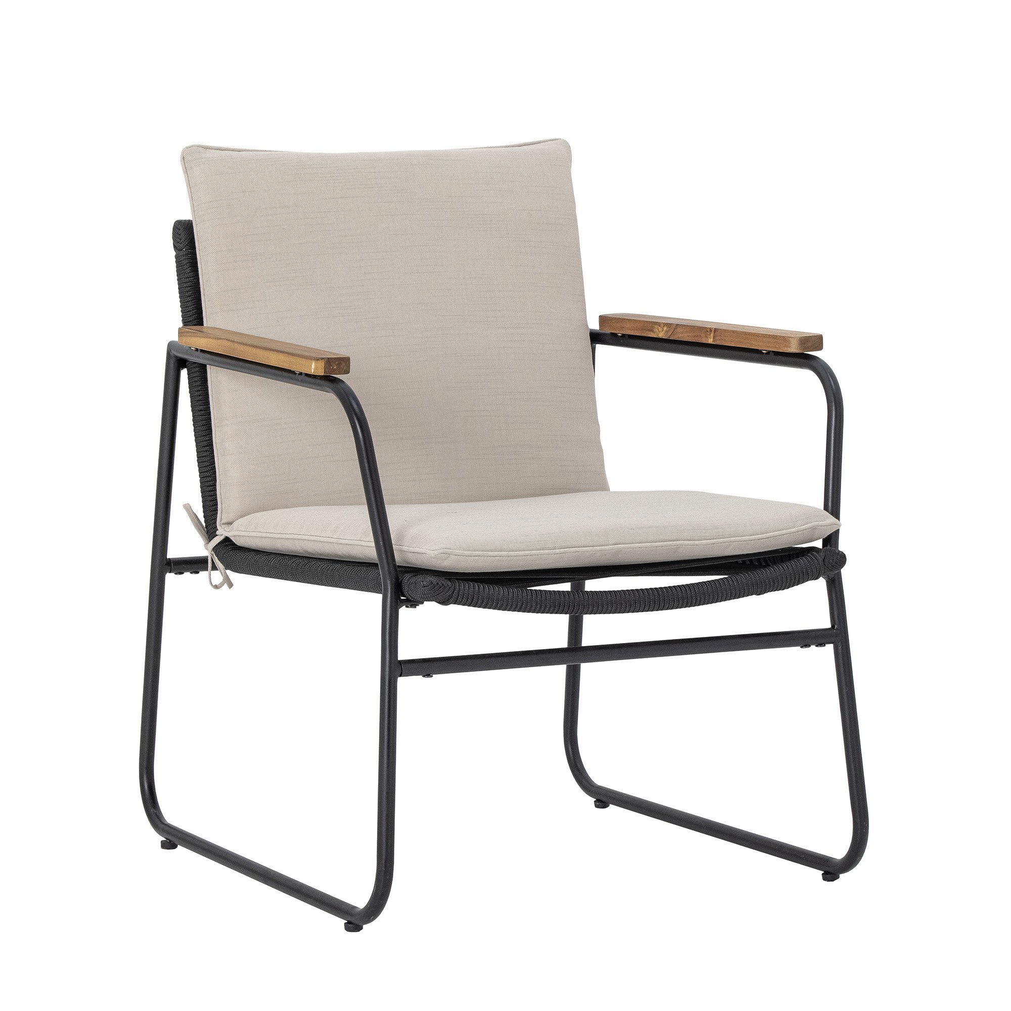 Hampton Lounge Chair, Black, Metal - Image 2