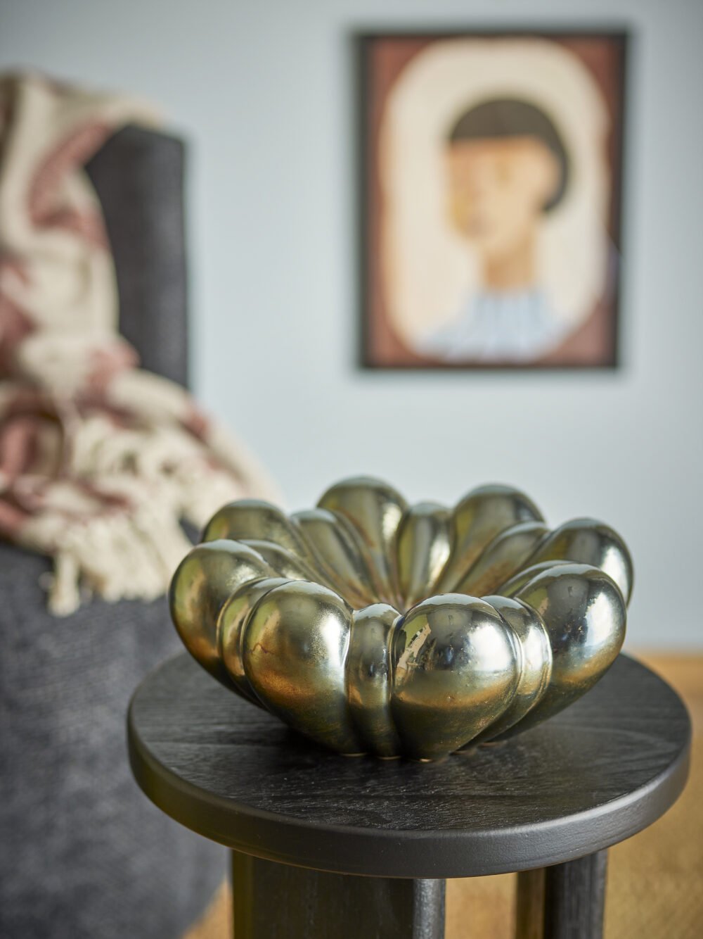 Sheeran Bowl, Silver, Stoneware - Image 4