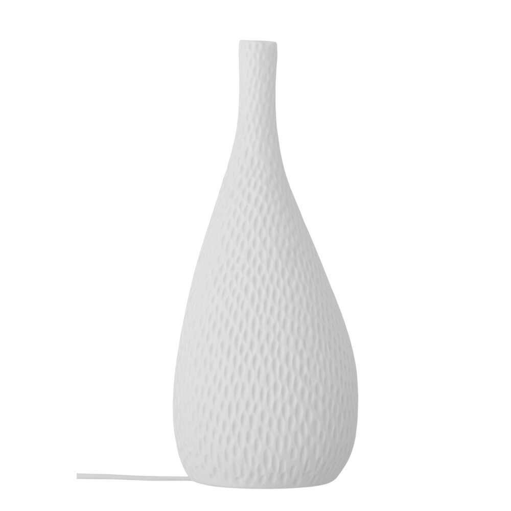 Pela Table lamp, White, Stoneware