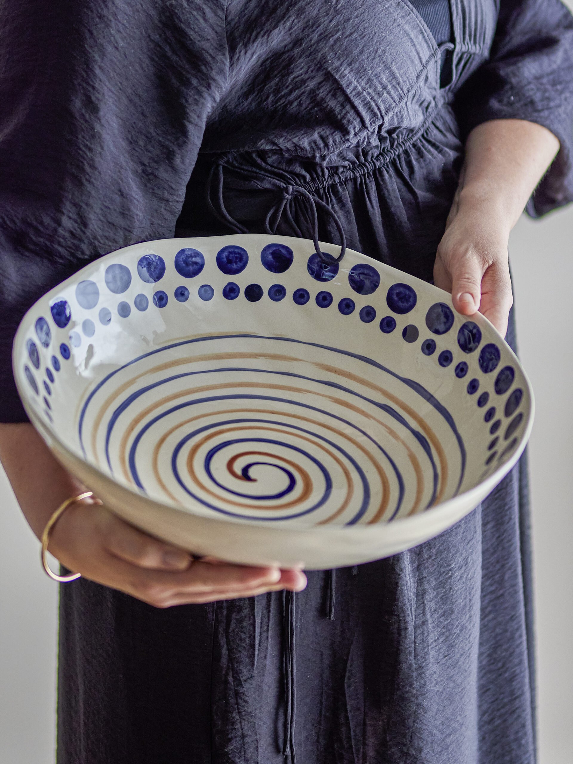 Shama Bowl, Orange, Stoneware - Image 5