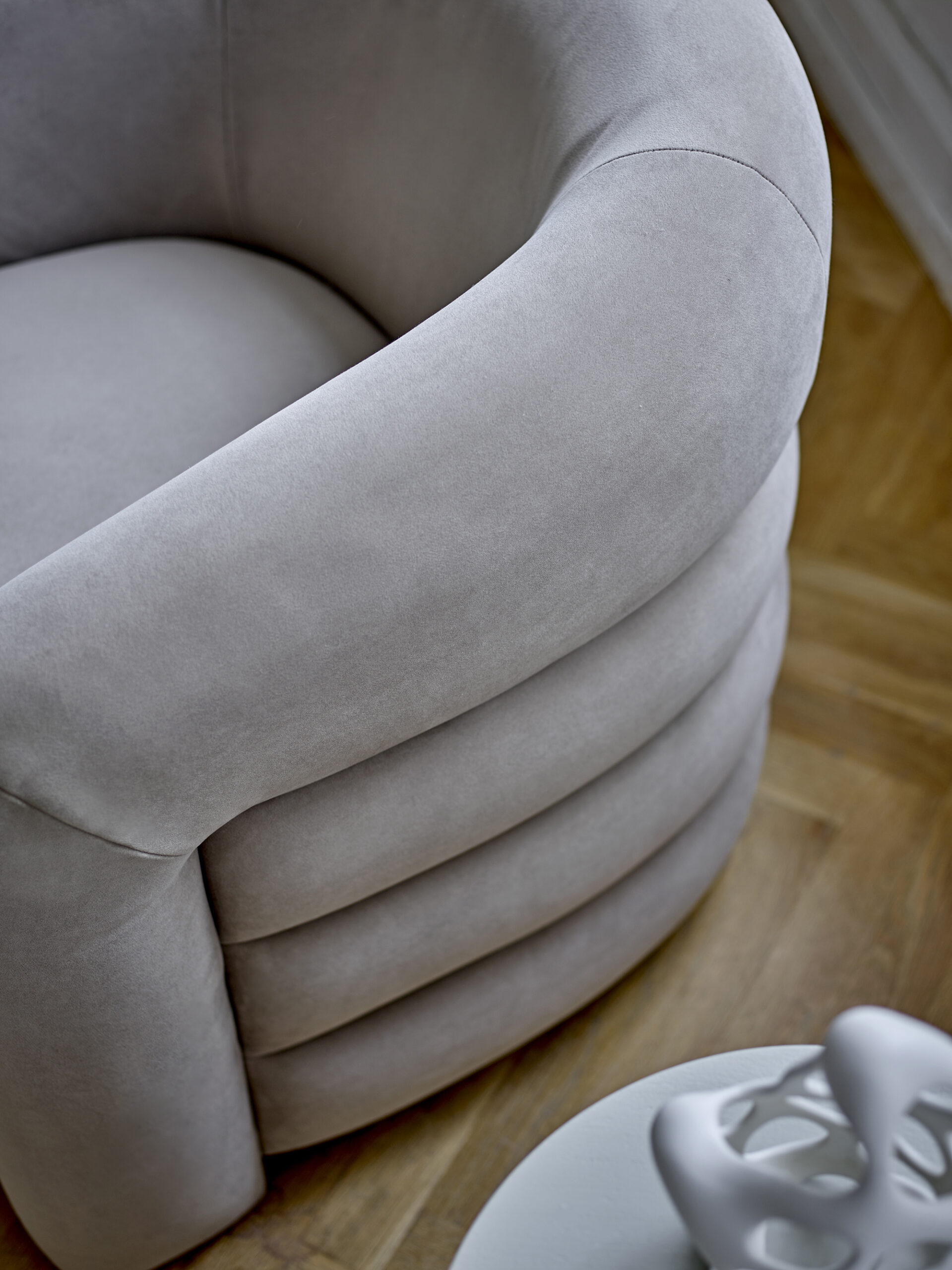 Joel Lounge Chair, Grey, Polyester - Image 6