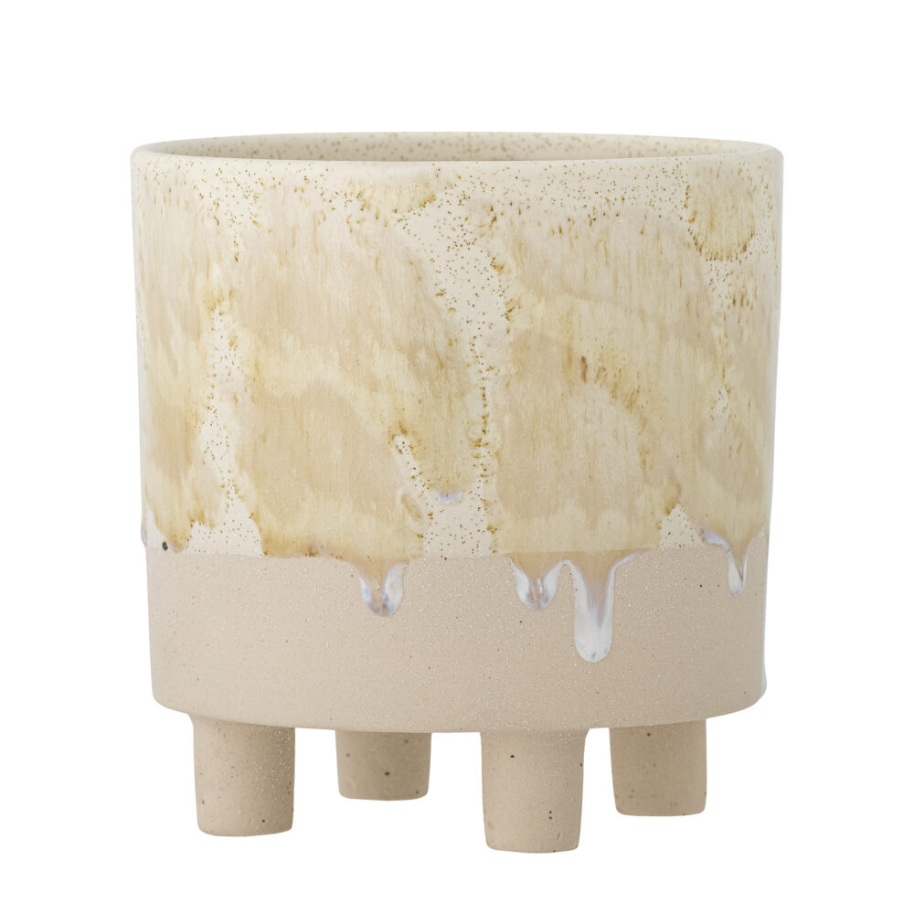 Imoa Flowerpot, Yellow, Stoneware