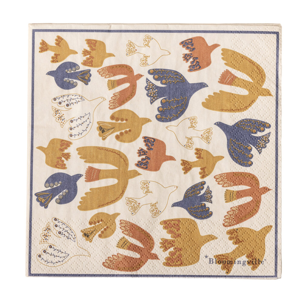 Anniversary Napkin, Yellow, FSC®Mix, Paper