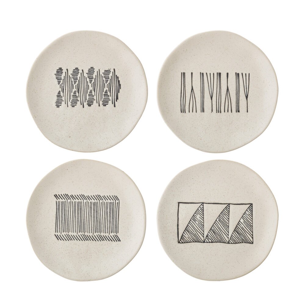 Eliana Plate, Black, Stoneware