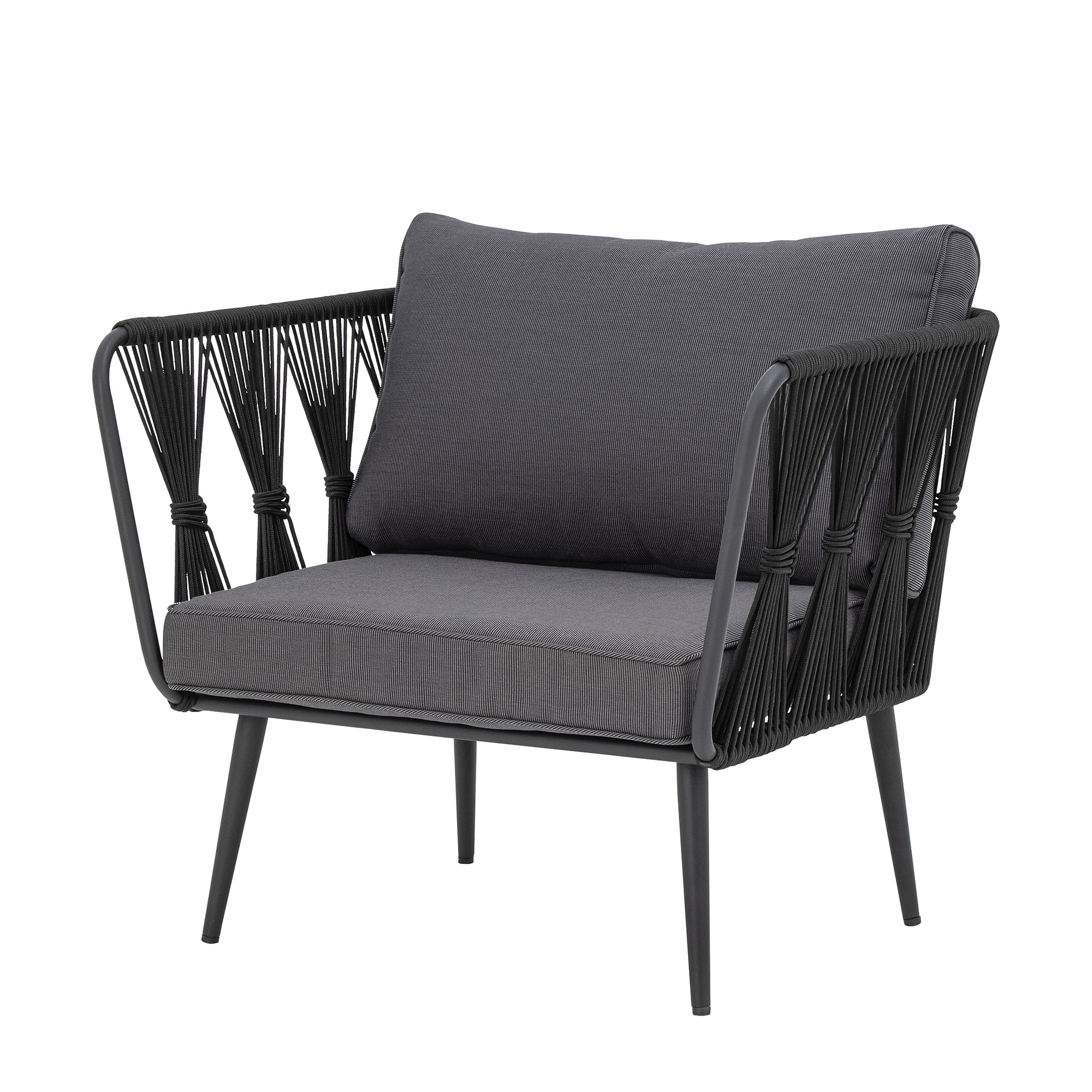 Pavone Fire-resistant Lounge Chair, Black, Metal - Image 2