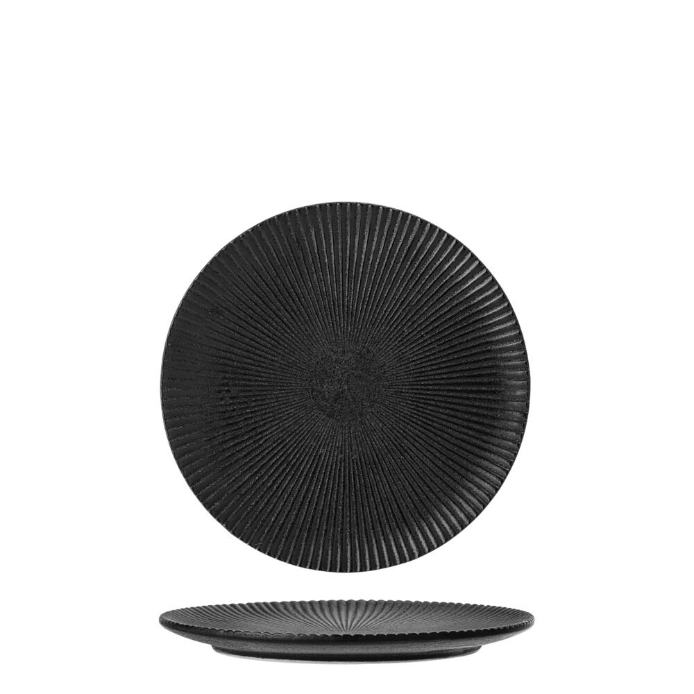 Neri Plate, Black, Stoneware