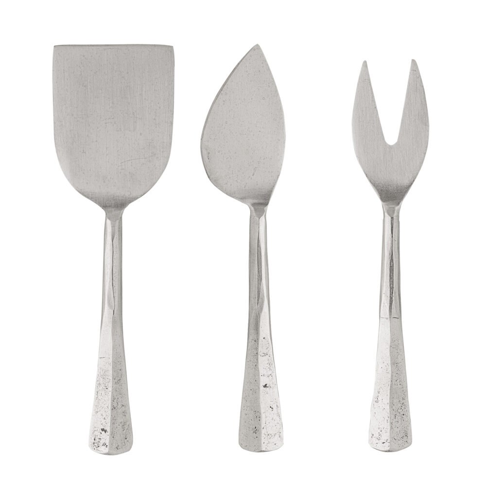 Kinnie Cheese Utensils, Silver, Stainless Steel