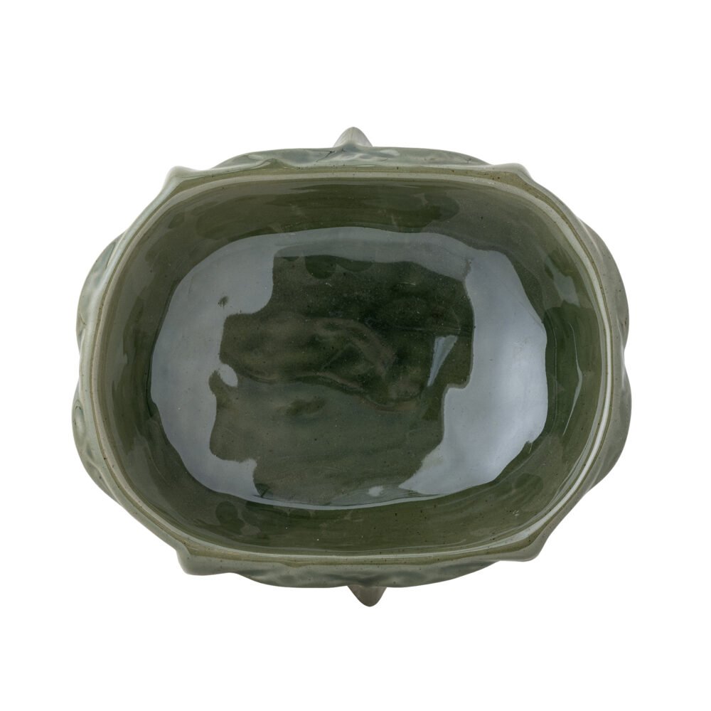 Amilia Bowl, Green, Stoneware - Image 3