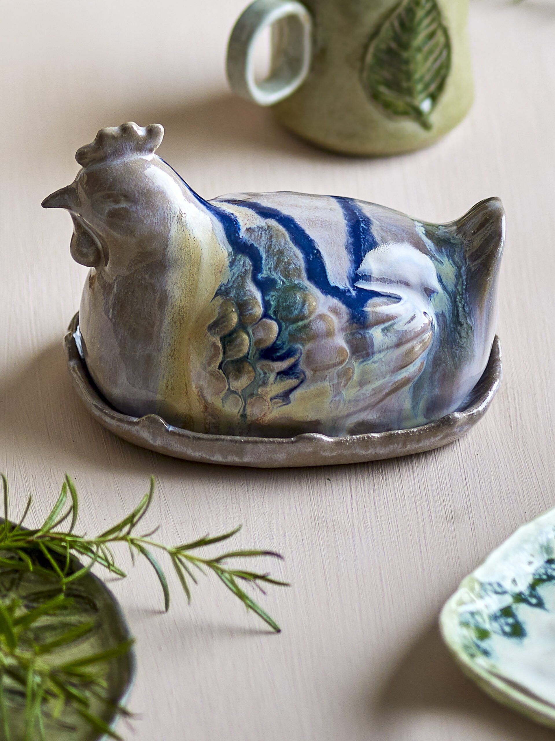 Heni Butter Box, Rose, Stoneware - Image 5