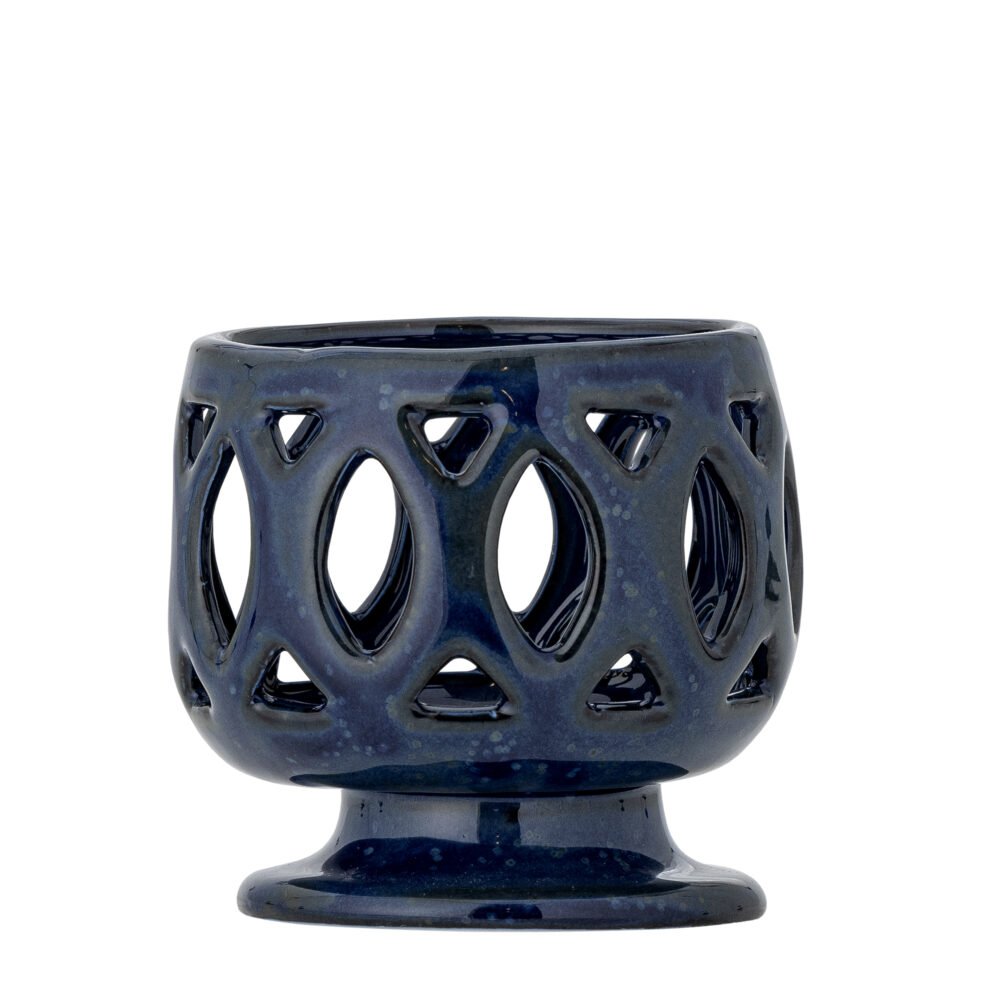 Patty Votive, Blue, Stoneware