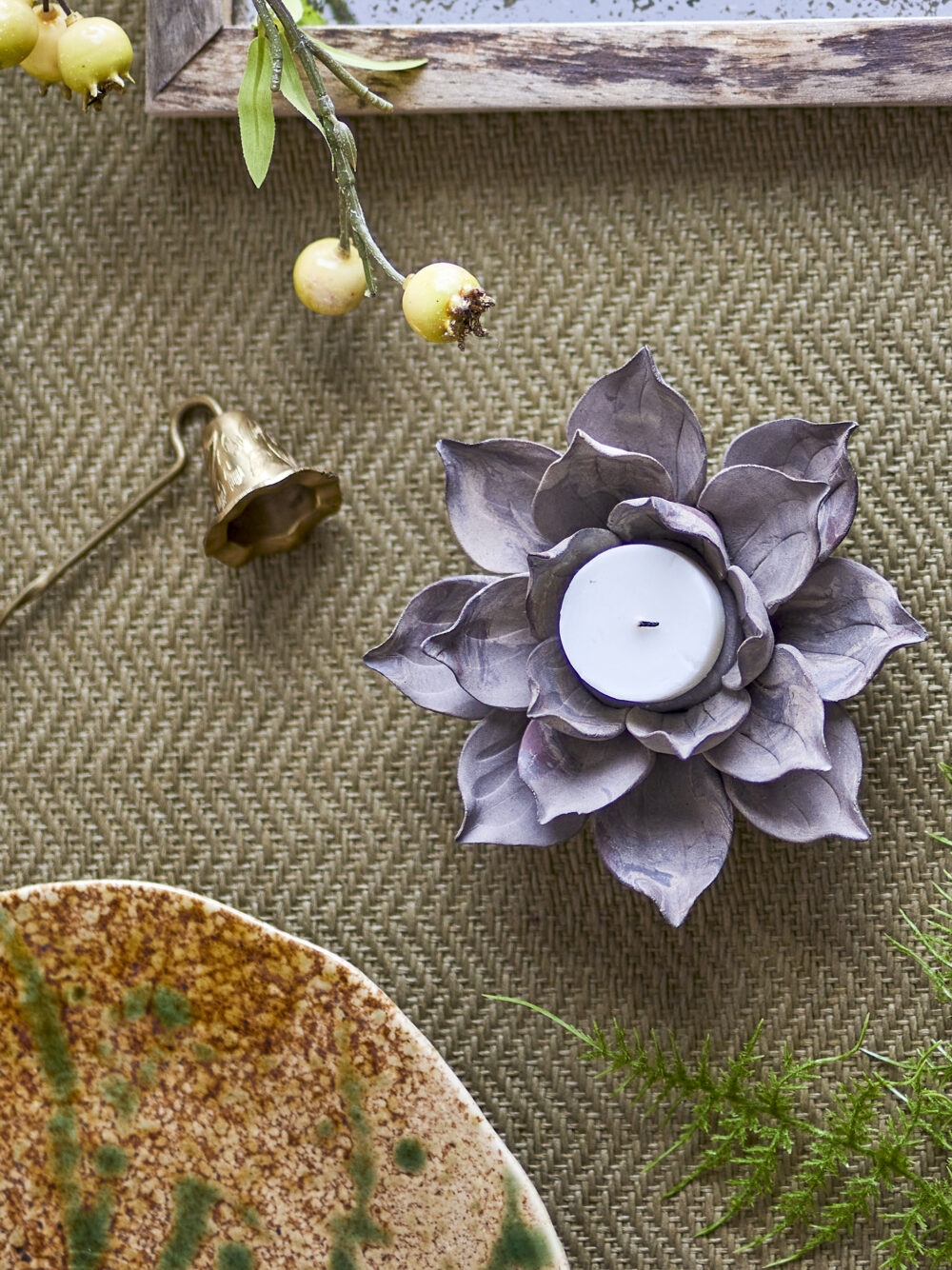 Eira Votive, Brown, Stoneware - Image 6