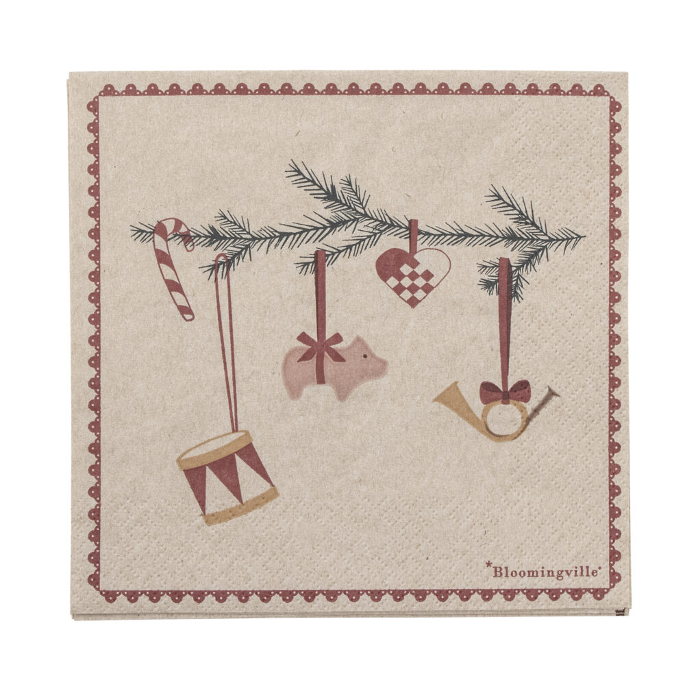 Yule Napkin, Red, FSC® Recycled, Paper