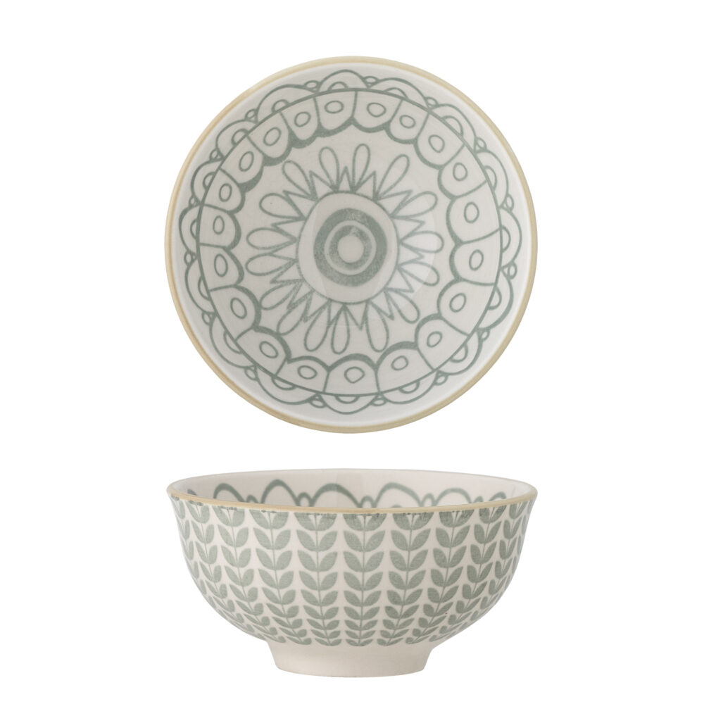 Maple Bowl, Green, Stoneware