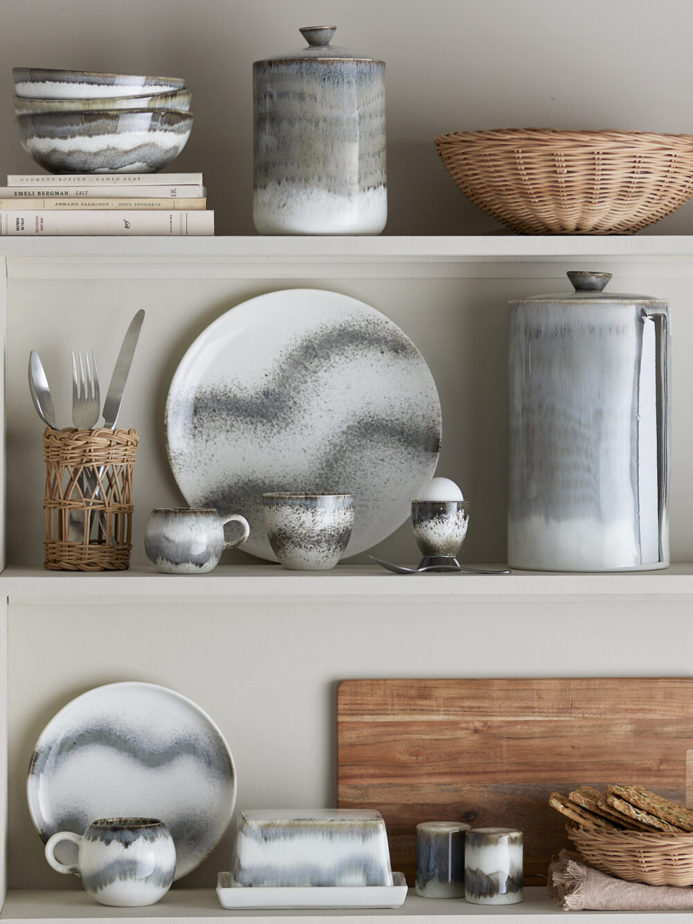 Paula Breakfast Set, Grey, Stoneware - Image 2