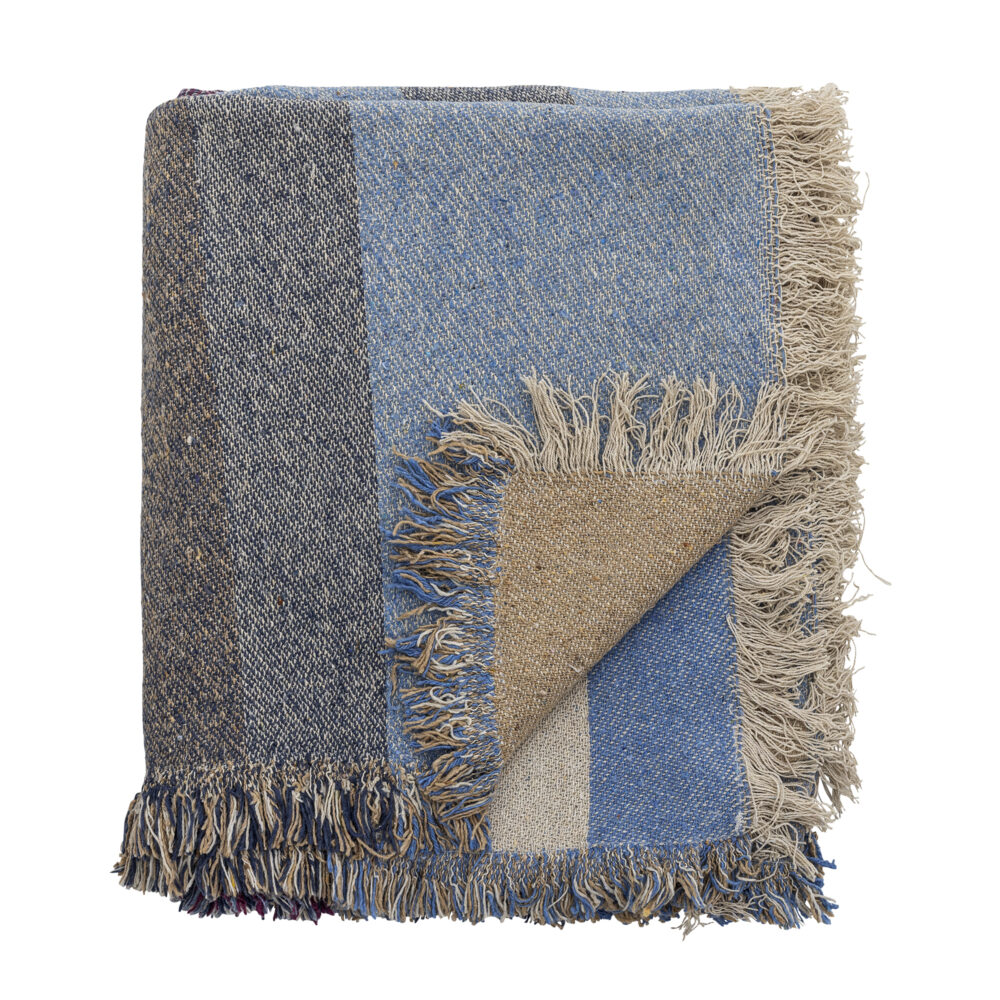 Maji Throw, Blue, Recycled Cotton