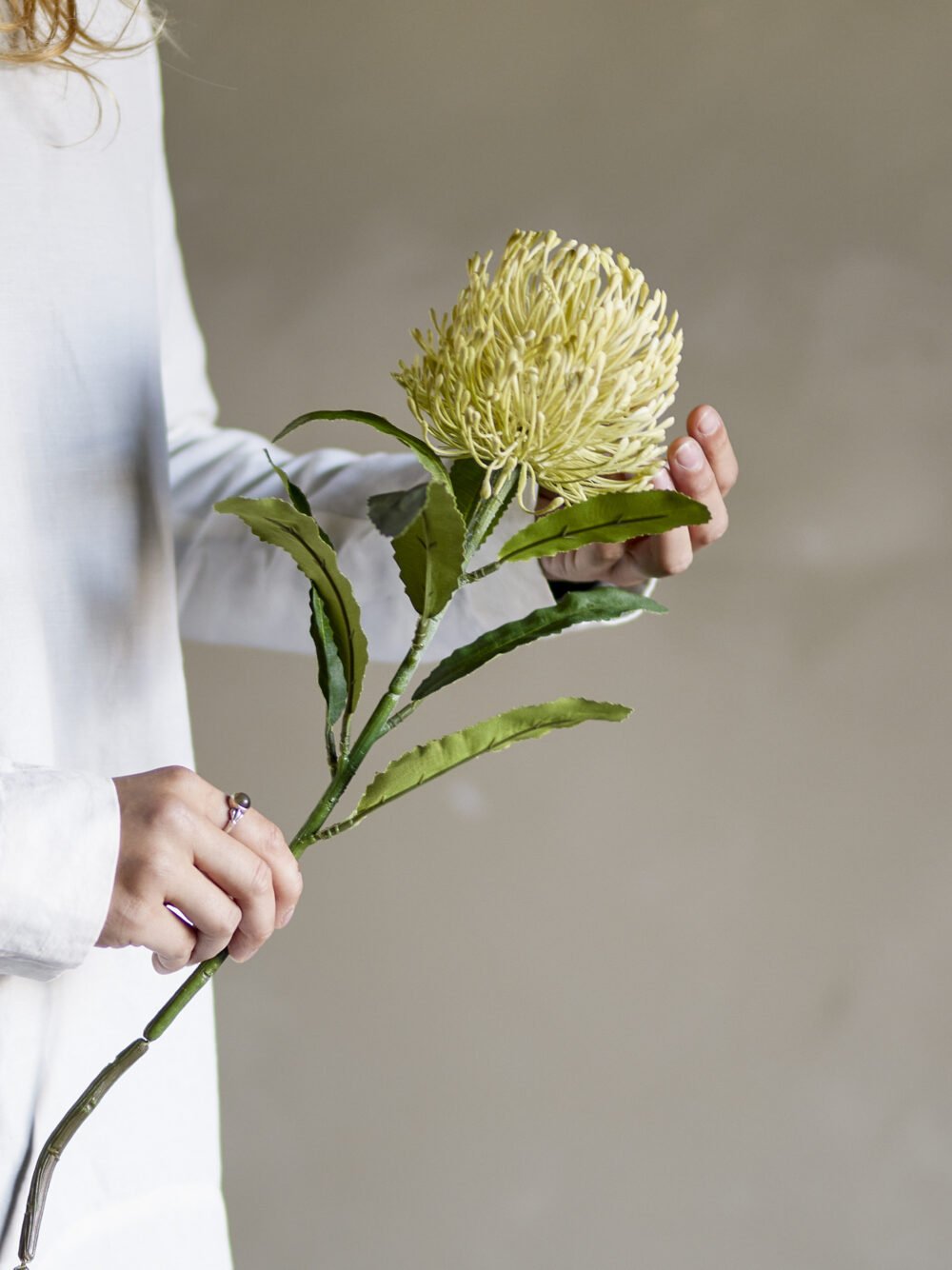Needle Flower Stem, Yellow, Artificial Flowers - Image 2