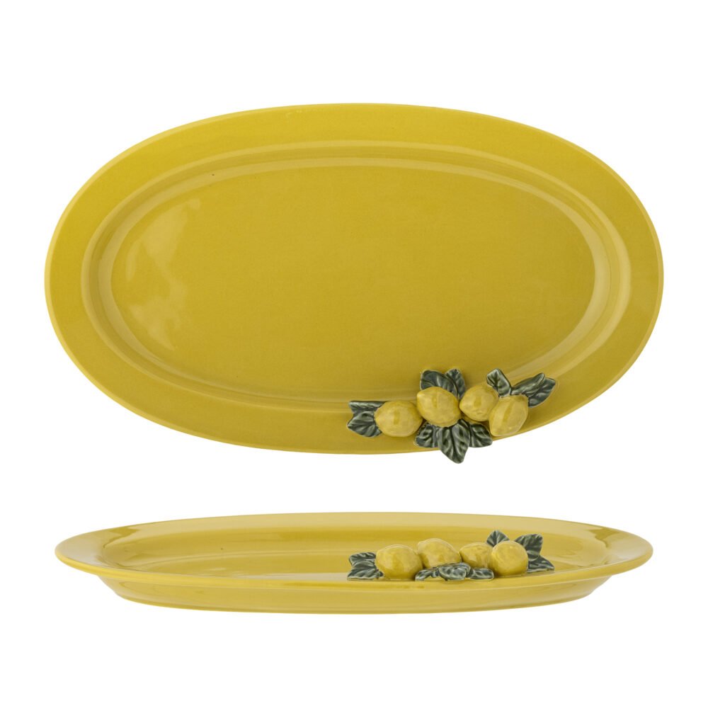 Limone Serving Plate, Yellow, Stoneware