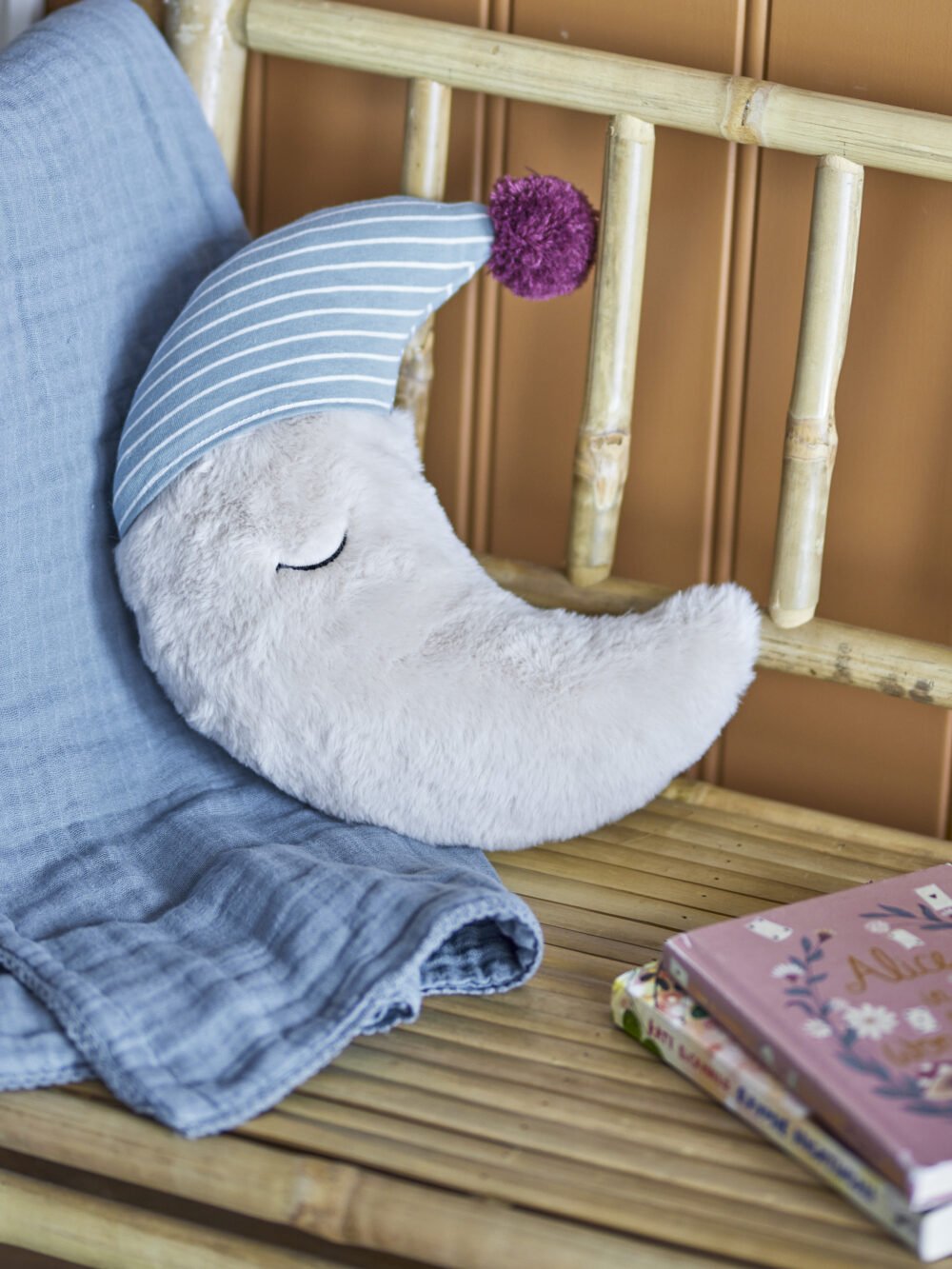 Moony Cushion, White, Cotton - Image 4
