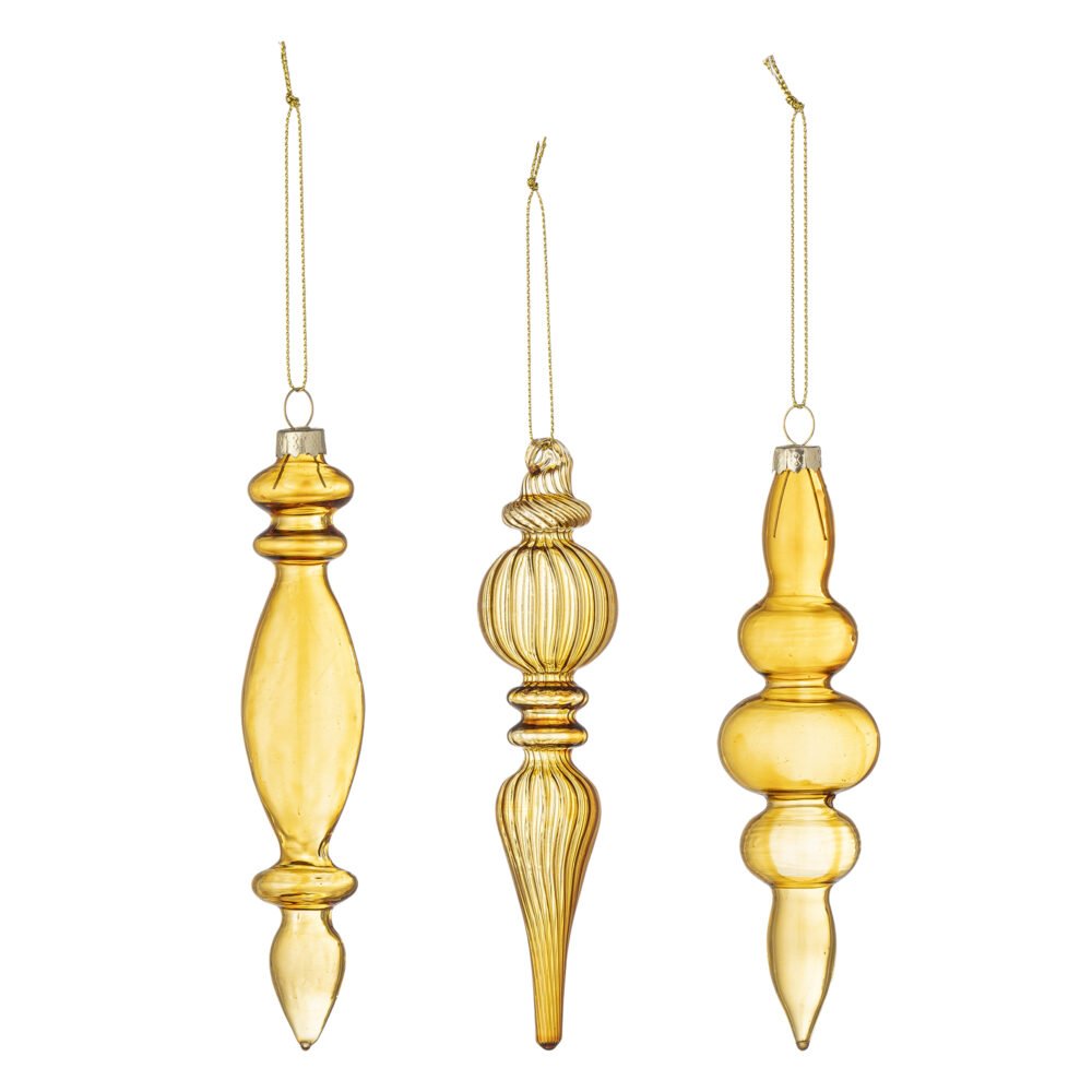 Auralia Ornament, Gold, Glass