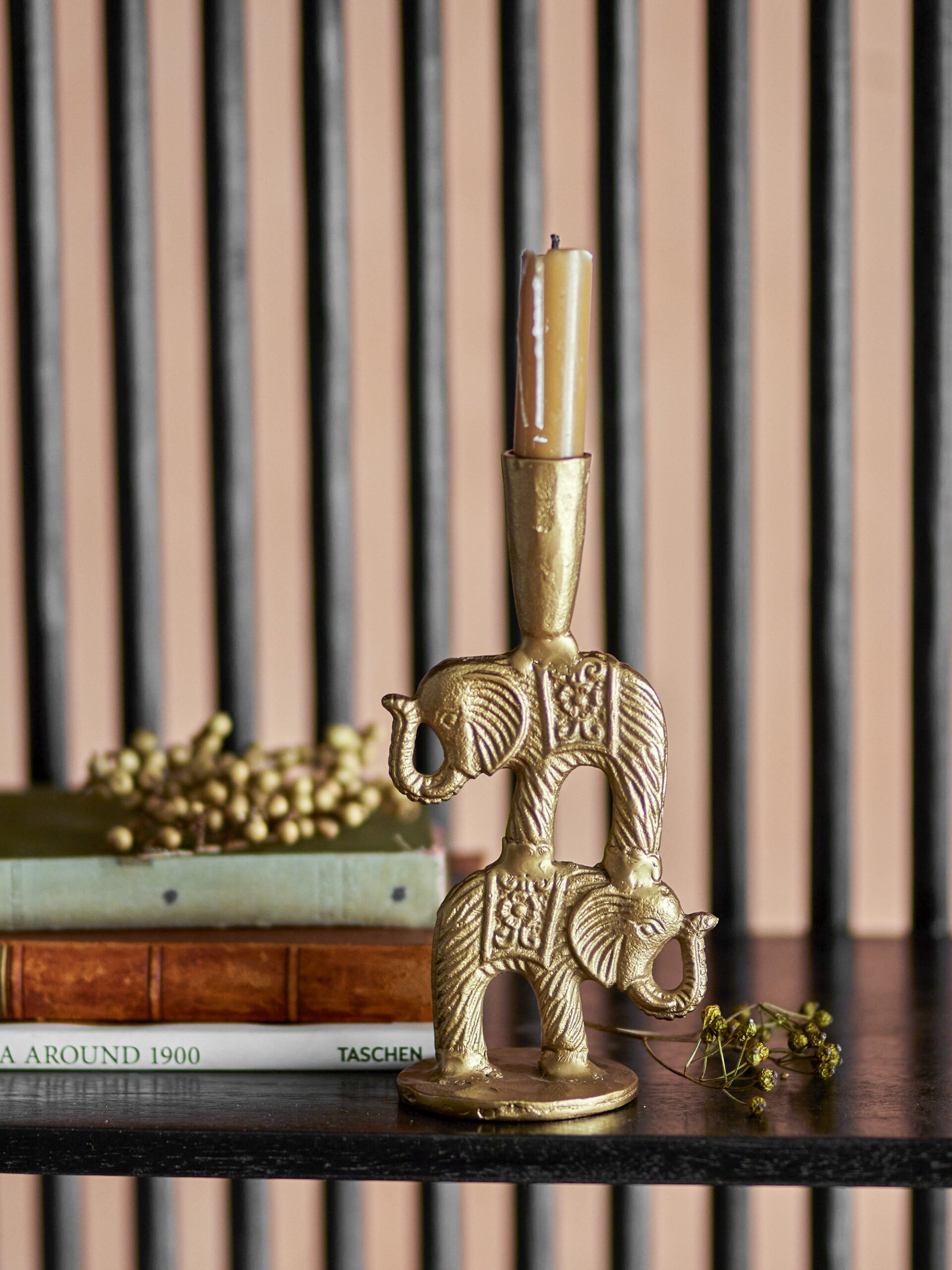 Jazz Candle Holder, Brass, Aluminum - Image 3