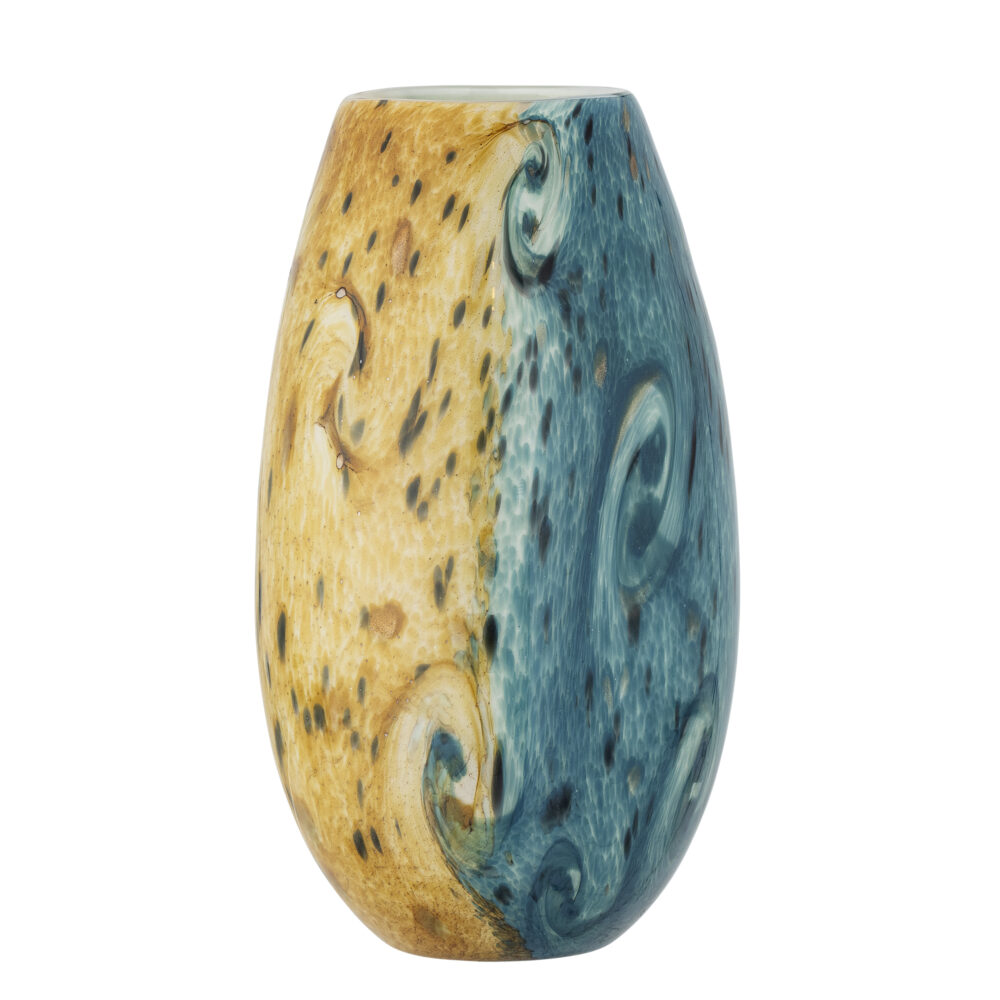 Kalian Vase, Blue, Glass - Image 4