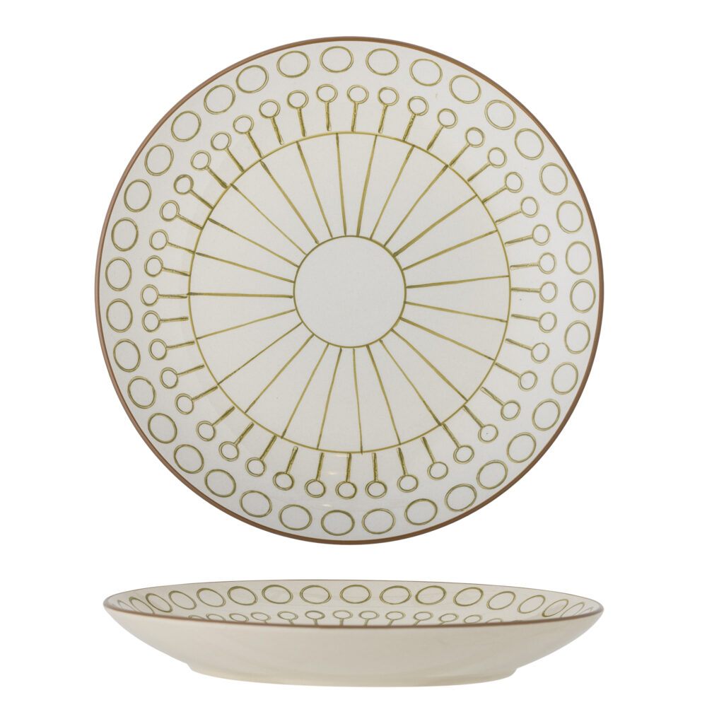 Maple Plate, Green, Stoneware