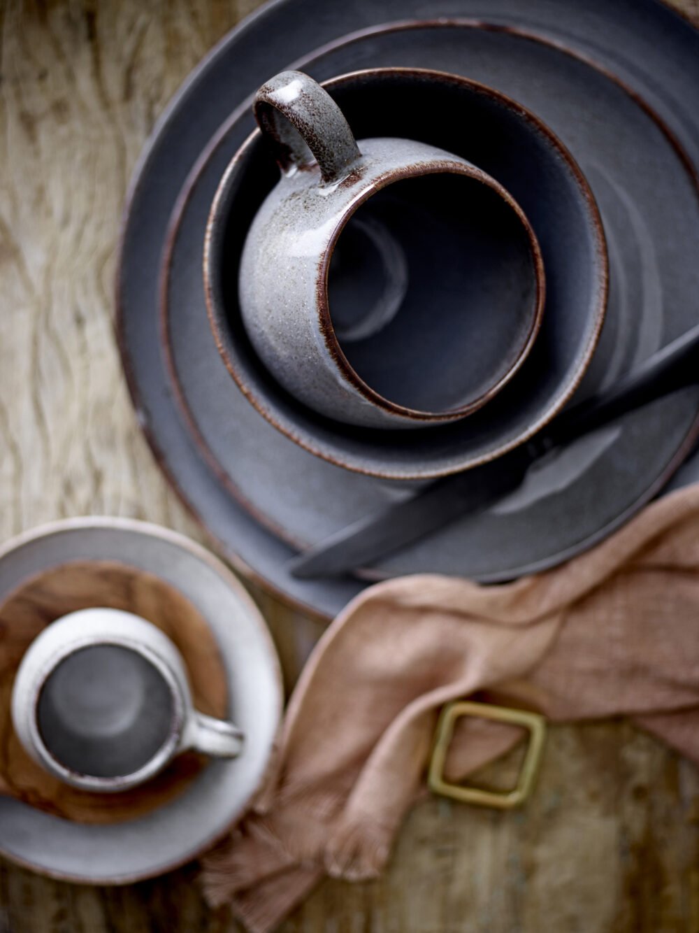 Sandrine Breakfast Set, Grey, Stoneware - Image 3