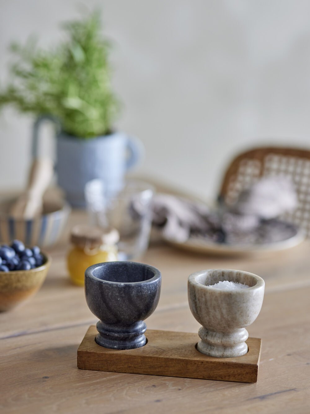 Inesa Salt & Pepper Jar, Nature, Marble - Image 4