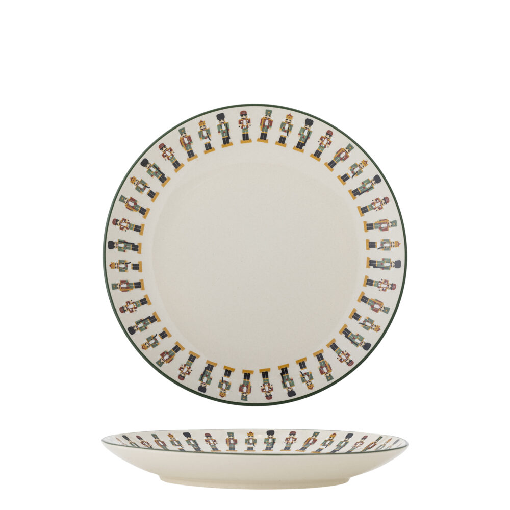 Jolly Plate, Green, Stoneware