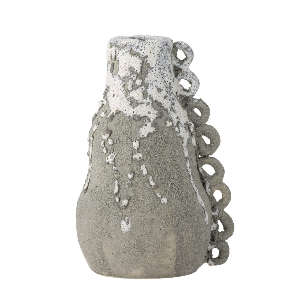 Souri Candle Holder, Grey, Stoneware