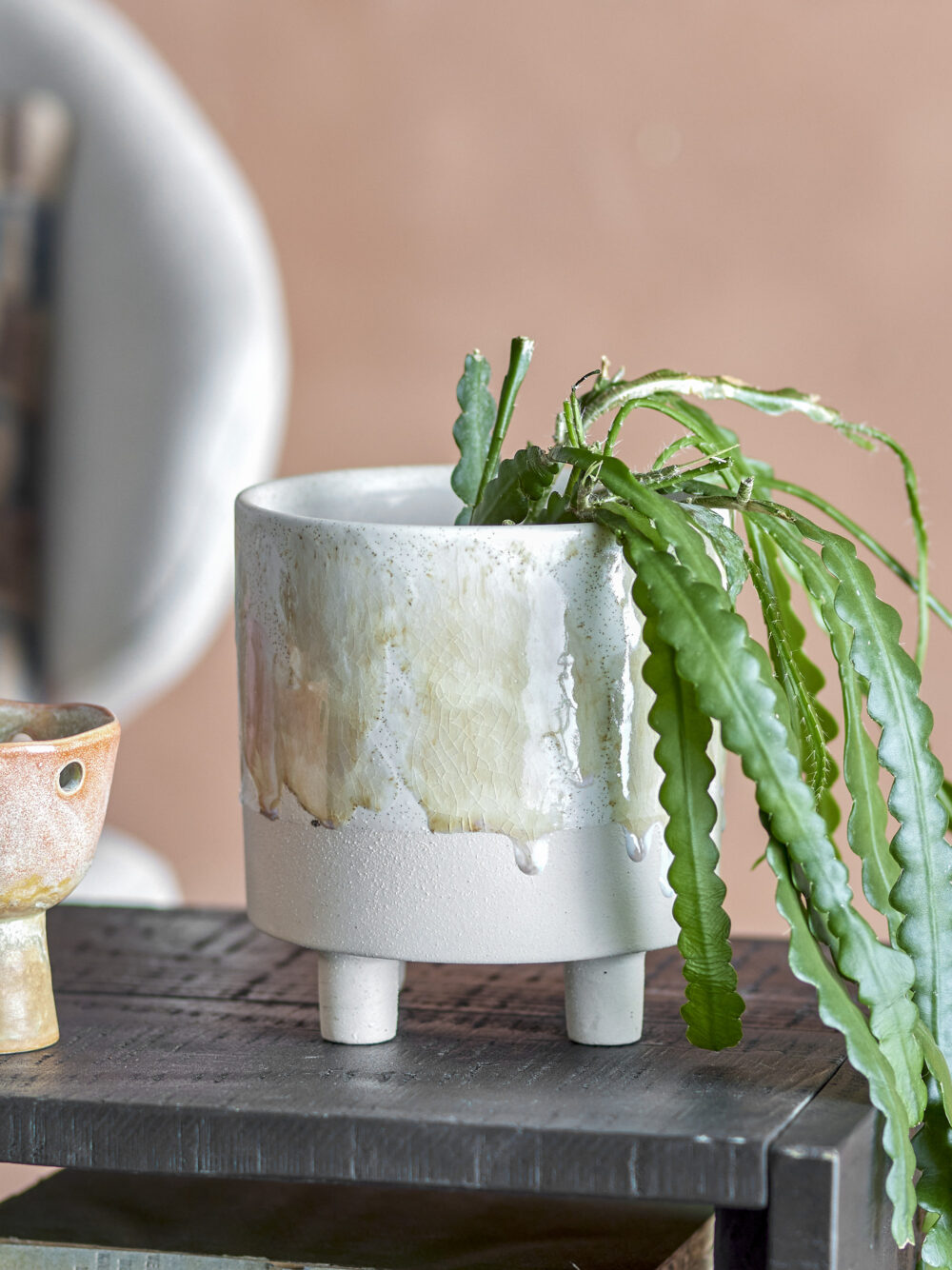 Imoa Flowerpot, Yellow, Stoneware - Image 2