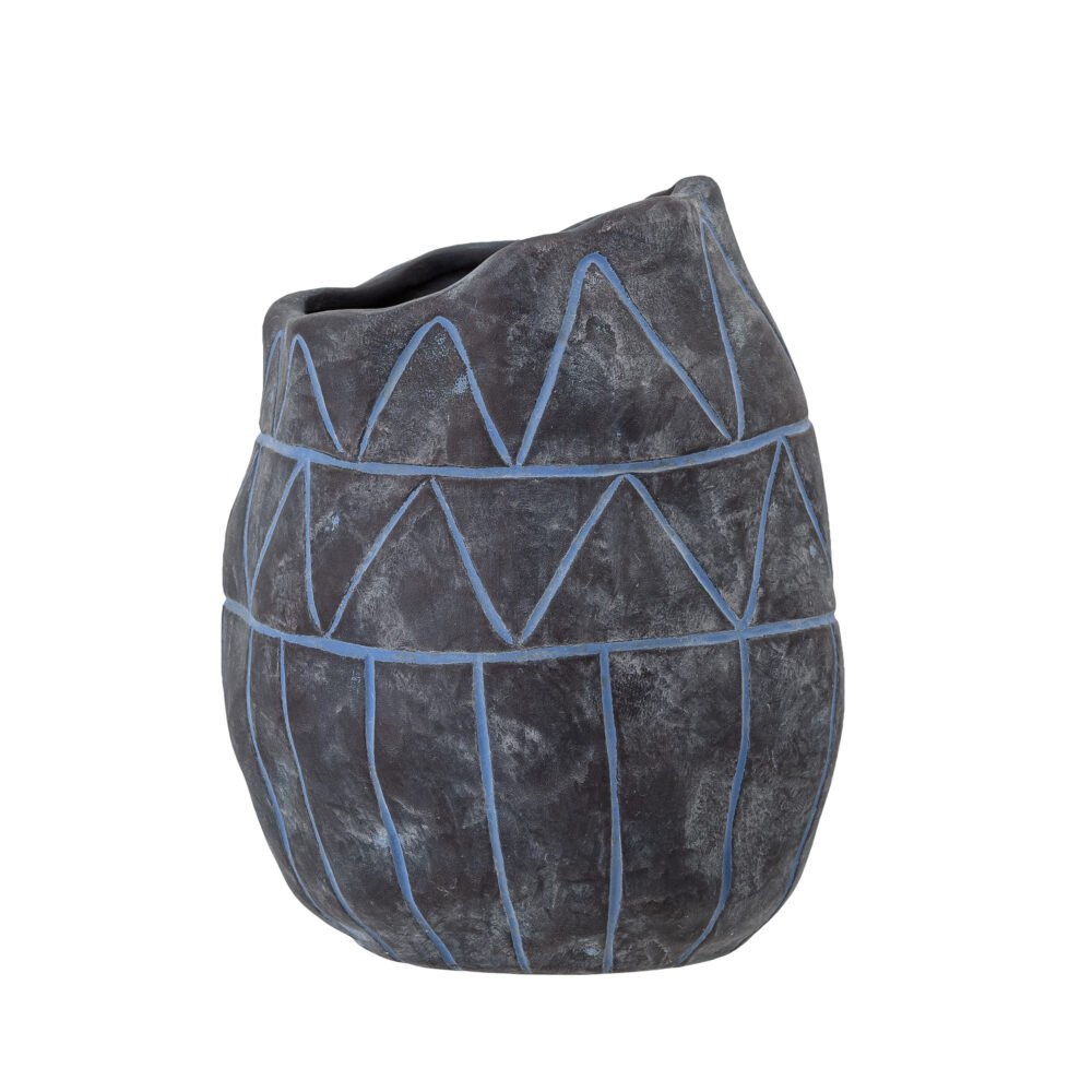 Ivo Deco Vase, Blue, Ceramic - Image 3