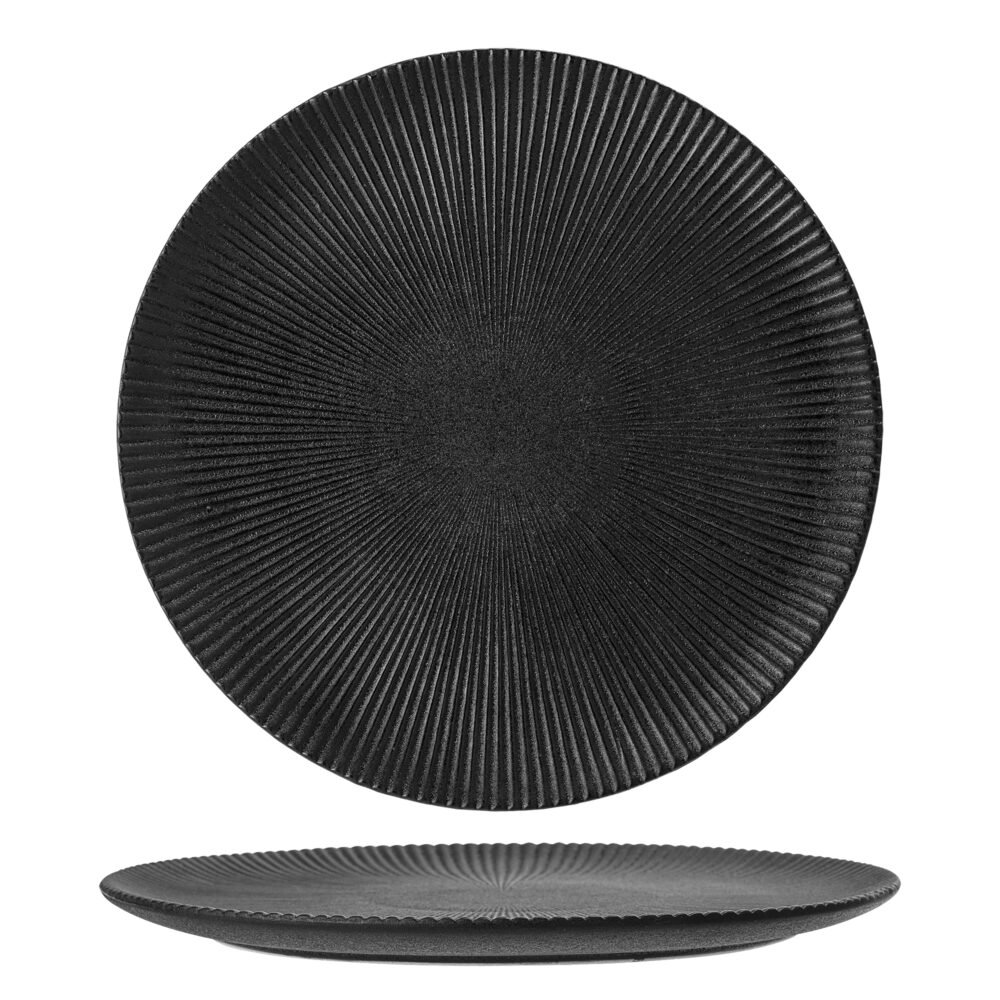 Neri Plate, Black, Stoneware