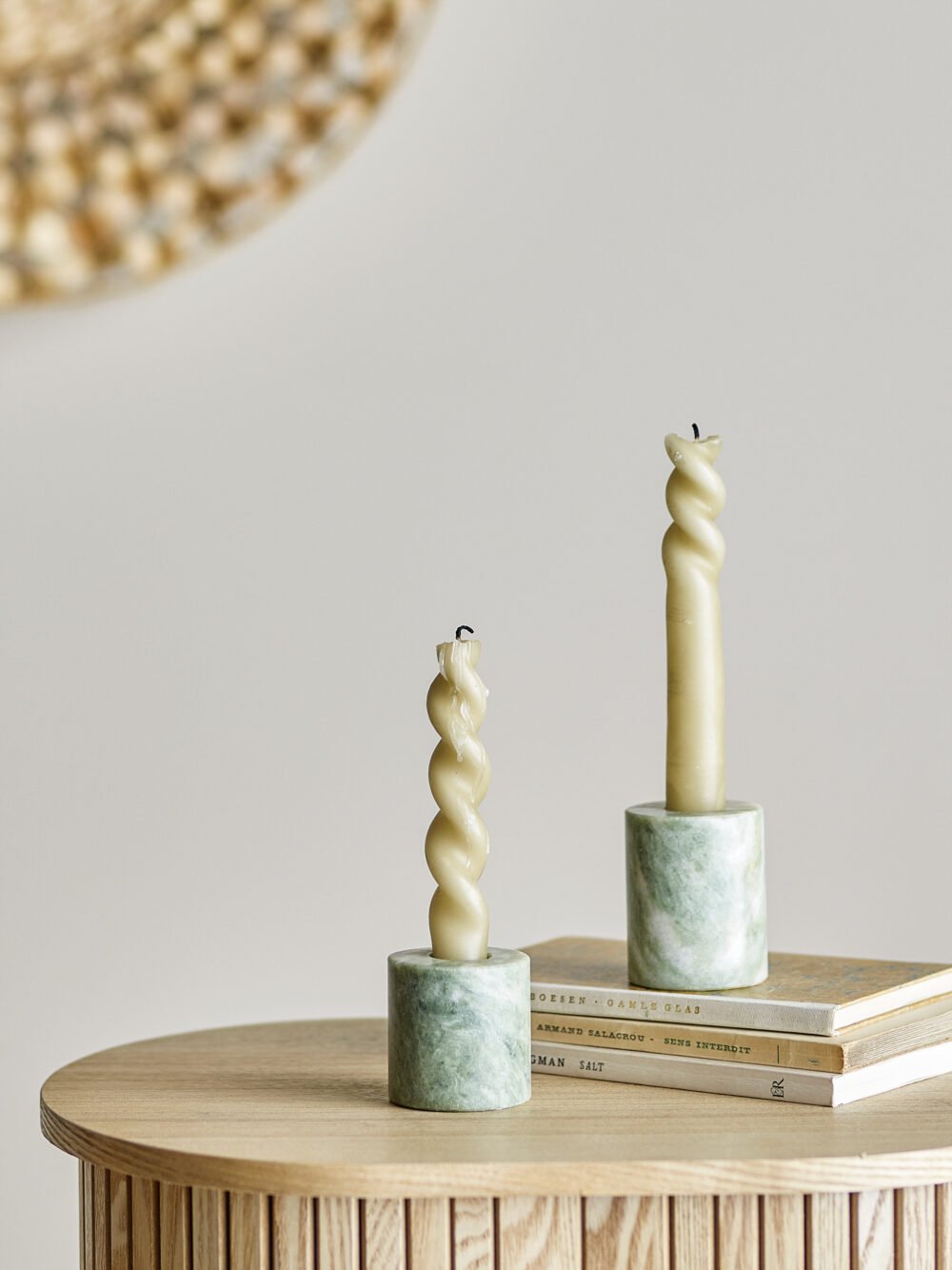 Kokoro Candle Holder, Green, Marble - Image 3
