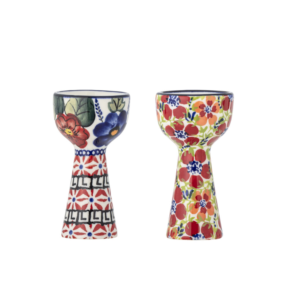 Florist Egg Cup, Red, Stoneware