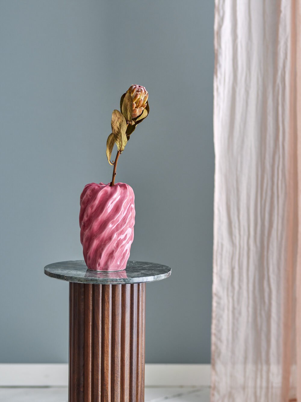 Rowena Vase, Rose, Stoneware - Image 2