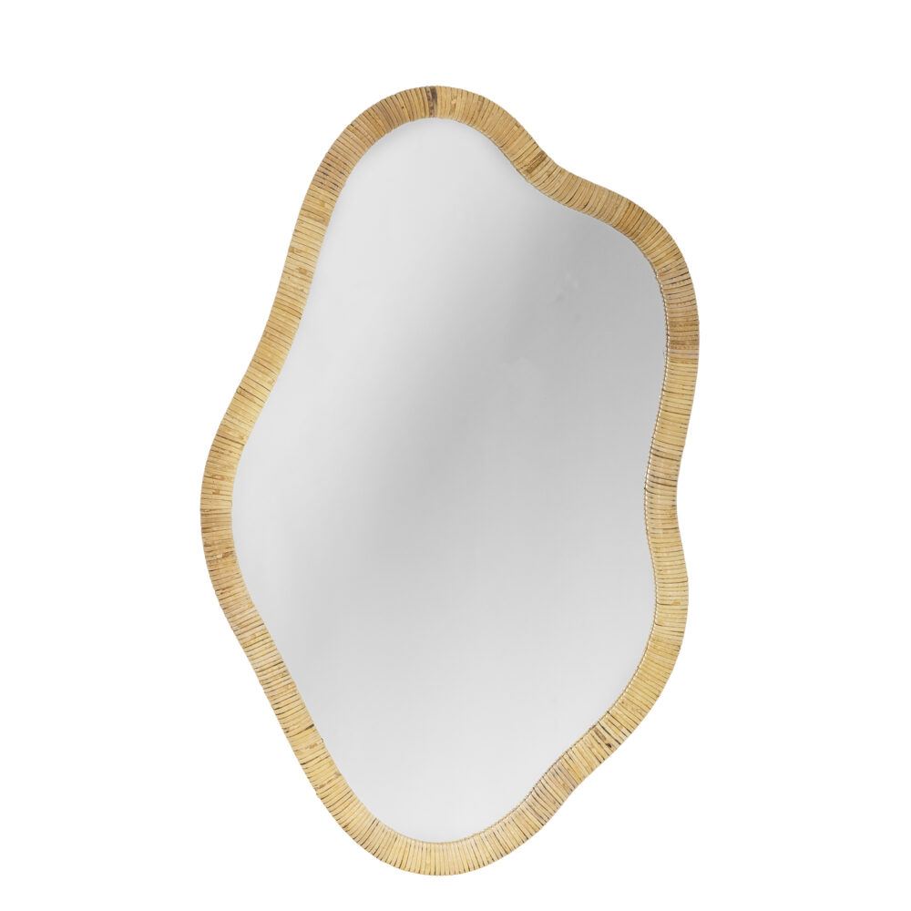 Ashlie Wall Mirror, Nature, Rattan