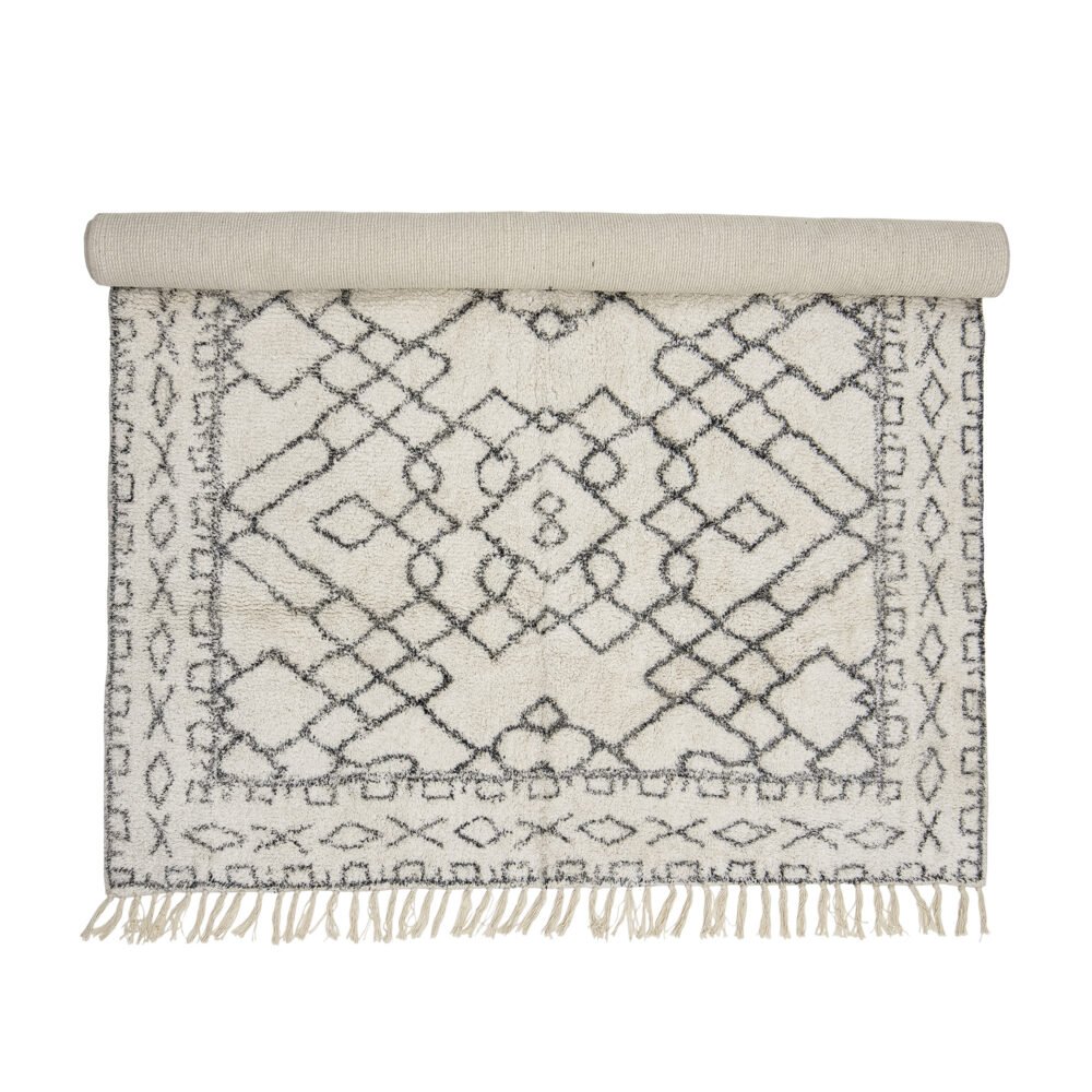 Jaqueline Rug, White, Cotton
