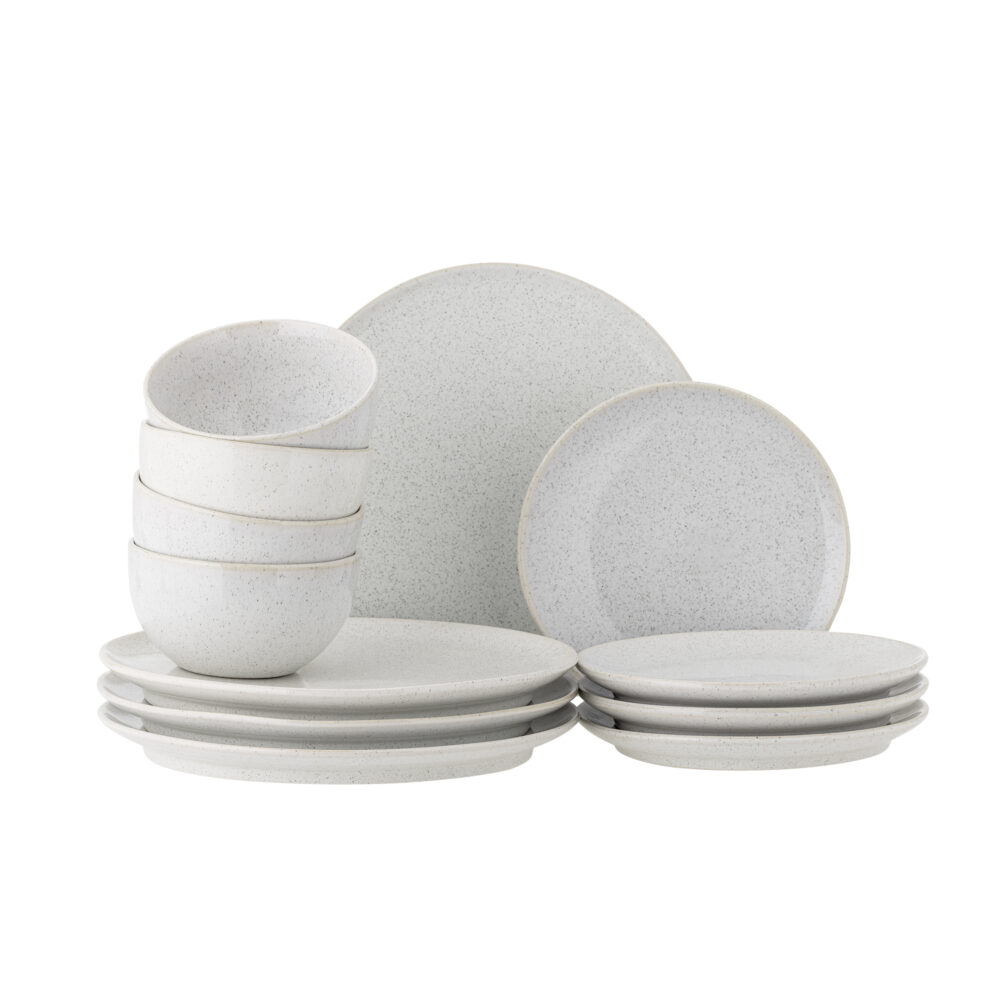 Addison Dinnerware Set, White, Stoneware
