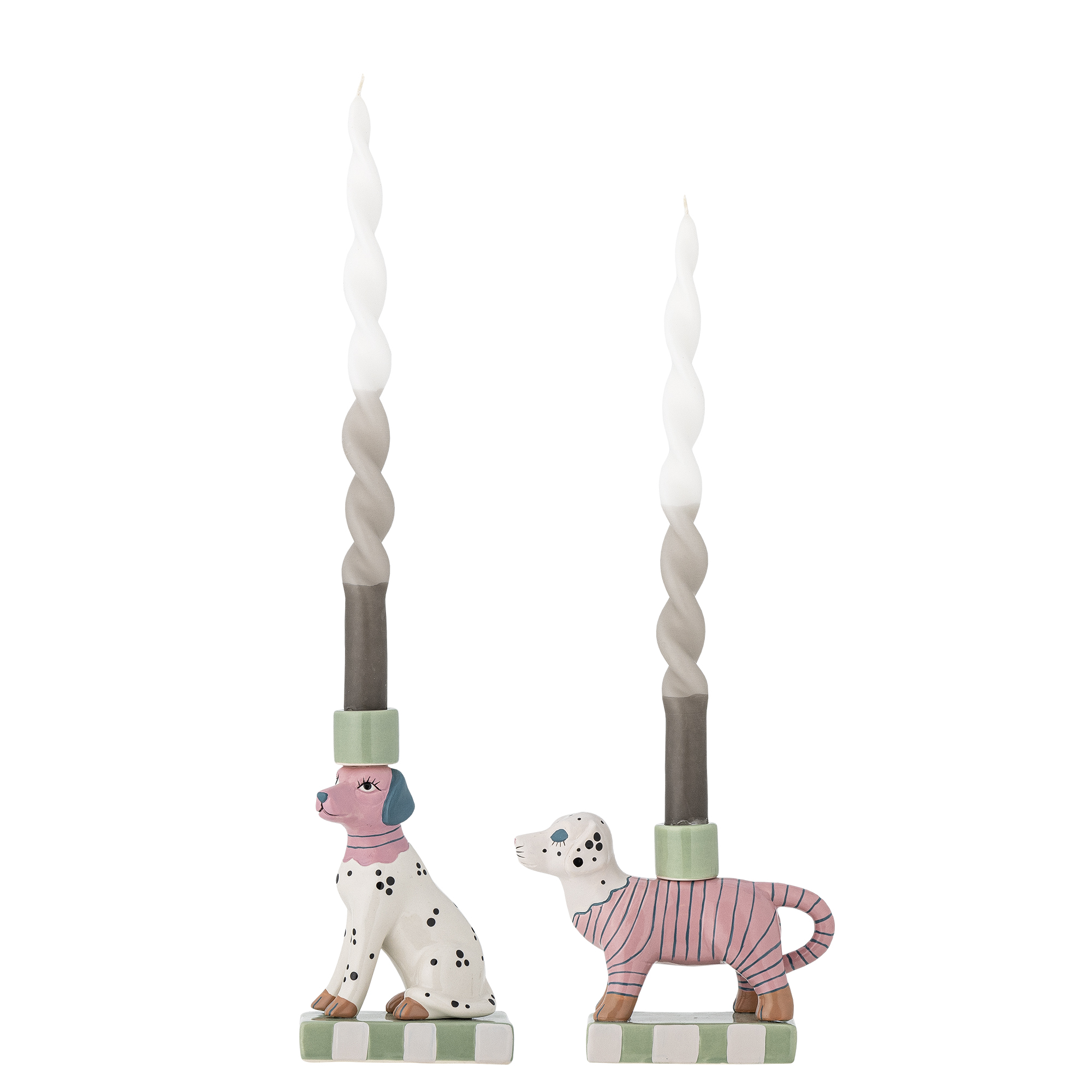 Doglie Candle Holder, Rose, Stoneware - Image 3