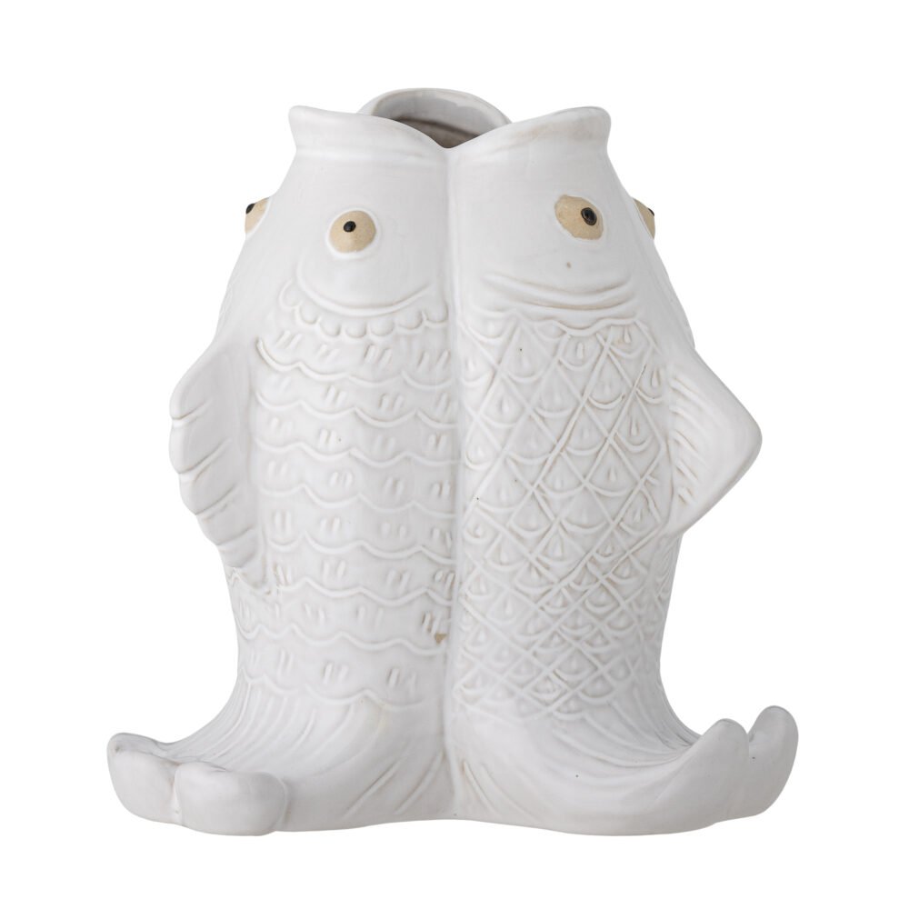 Fili Vase, White, Stoneware